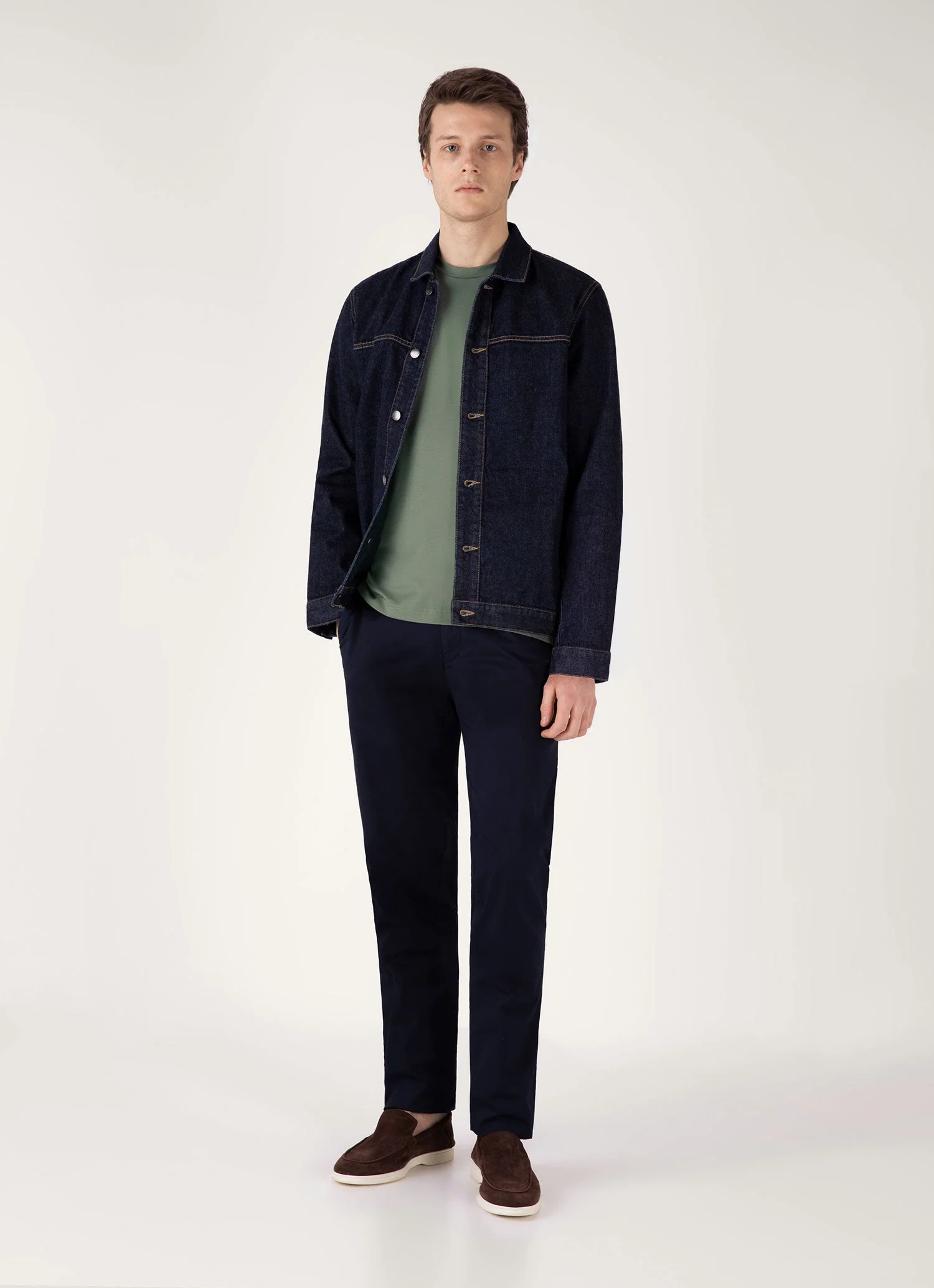 Men's Riviera Midweight T-shirt in Dusk Green - Image 3