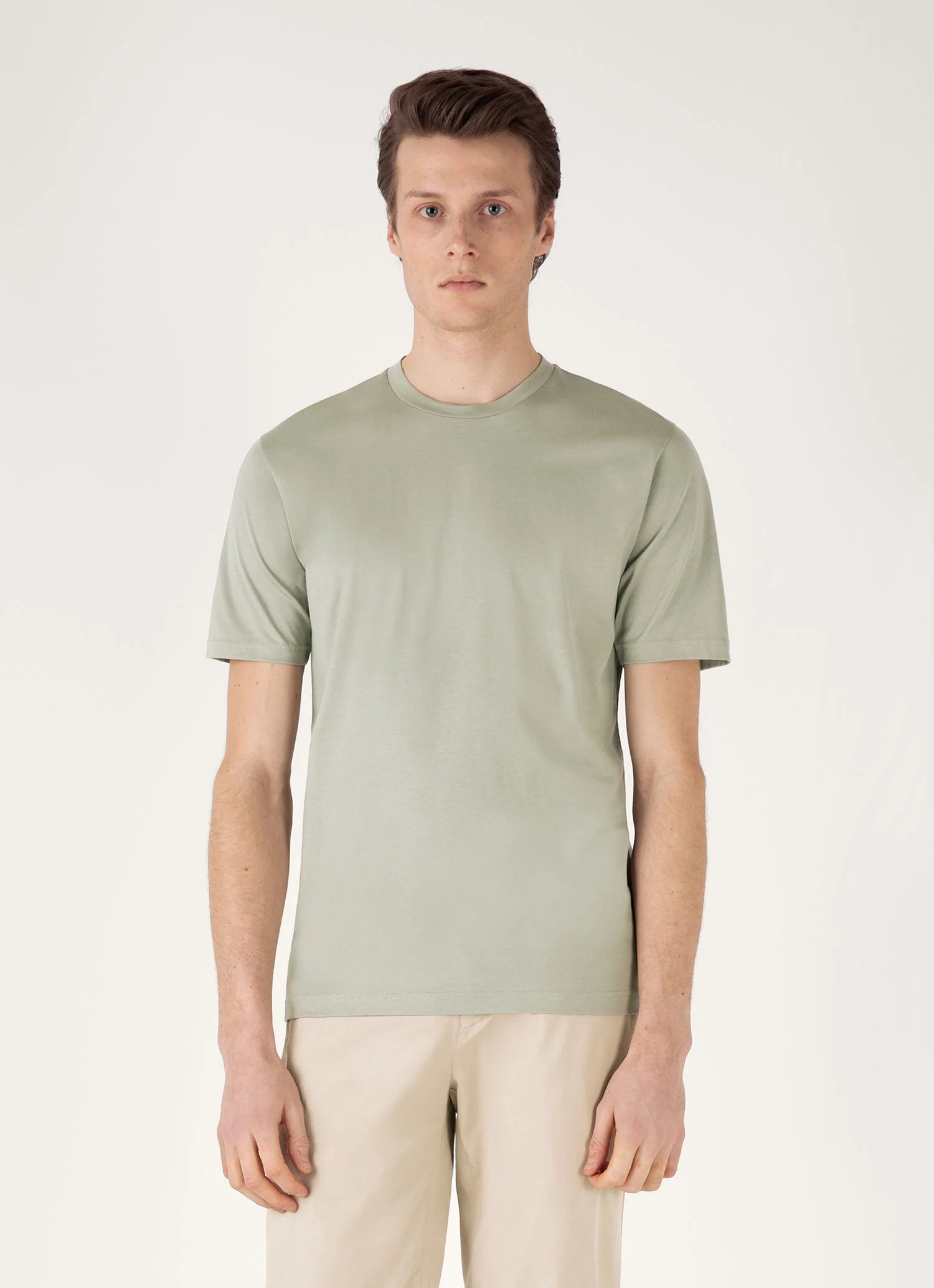 Men's Riviera Midweight T-shirt in Pastel Green - Image 2