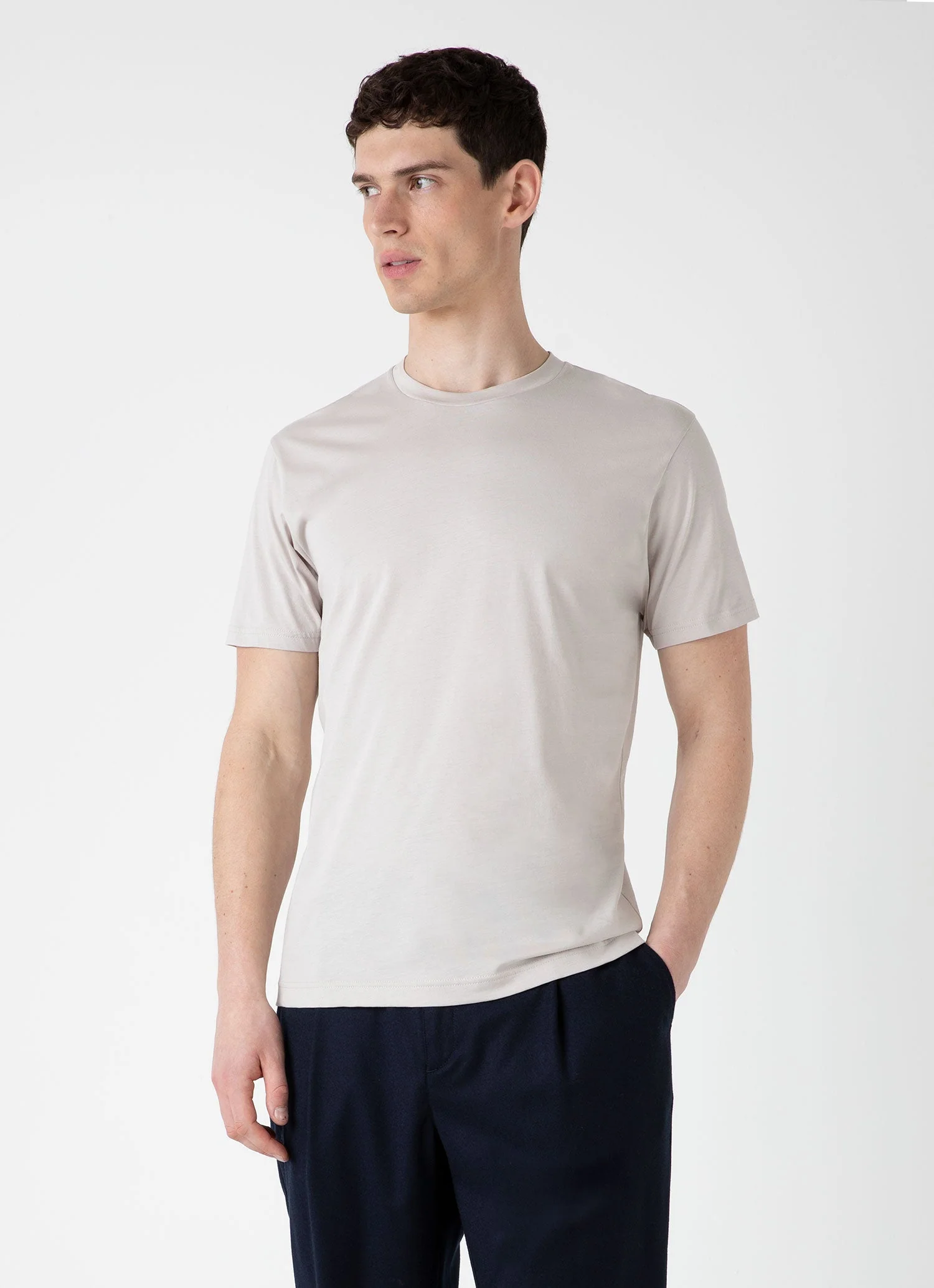 Men's Riviera Midweight T-shirt in Putty - Image 2