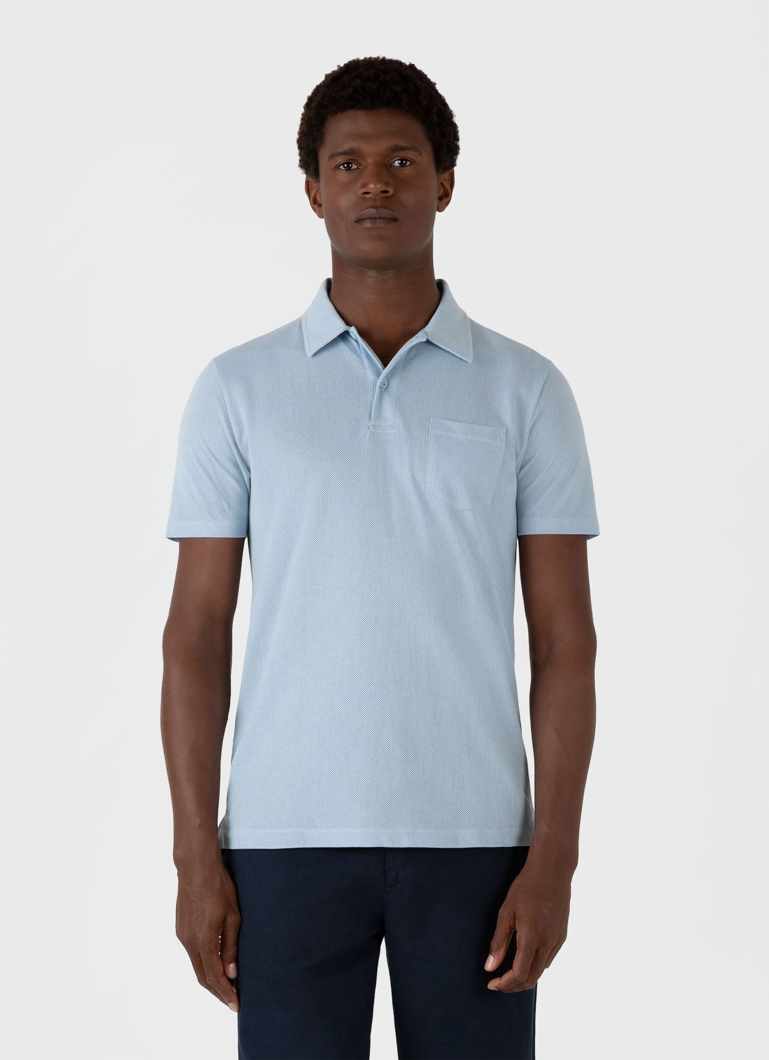 Men's Riviera Polo Shirt in Blue Mist - Image 2