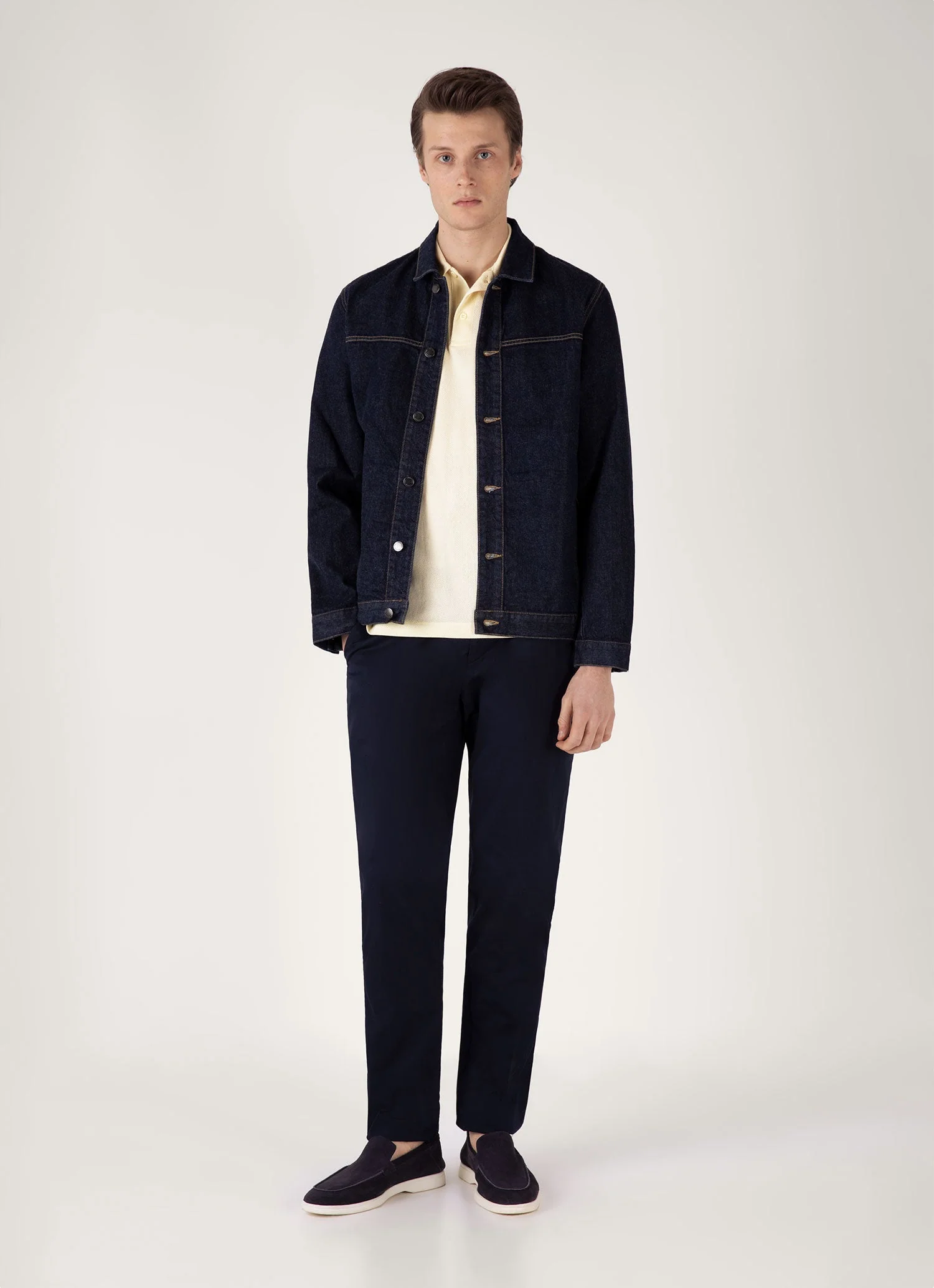 Men's Riviera Polo Shirt in Buttermilk - Image 3