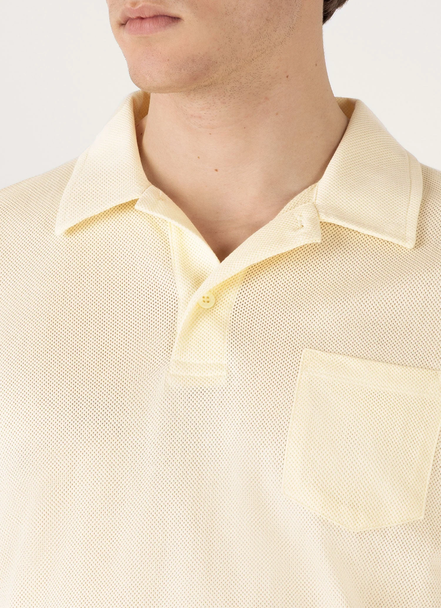 Men's Riviera Polo Shirt in Buttermilk - Image 6