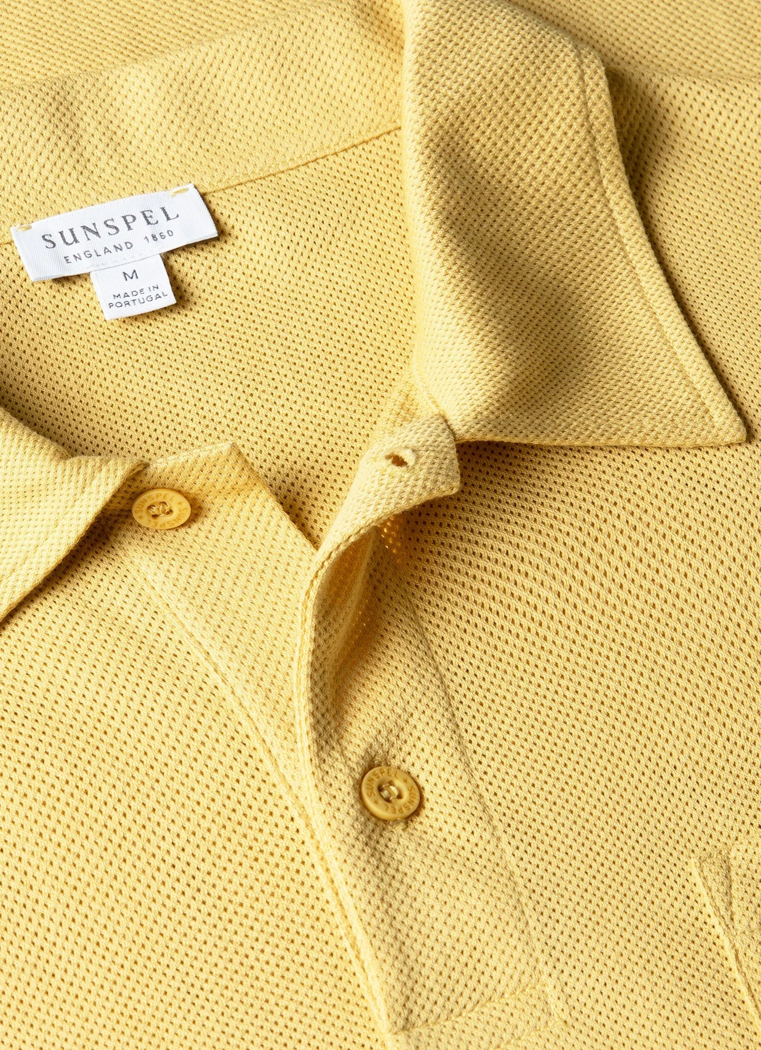 Men's Riviera Polo Shirt in Dusty Yellow - Image 4