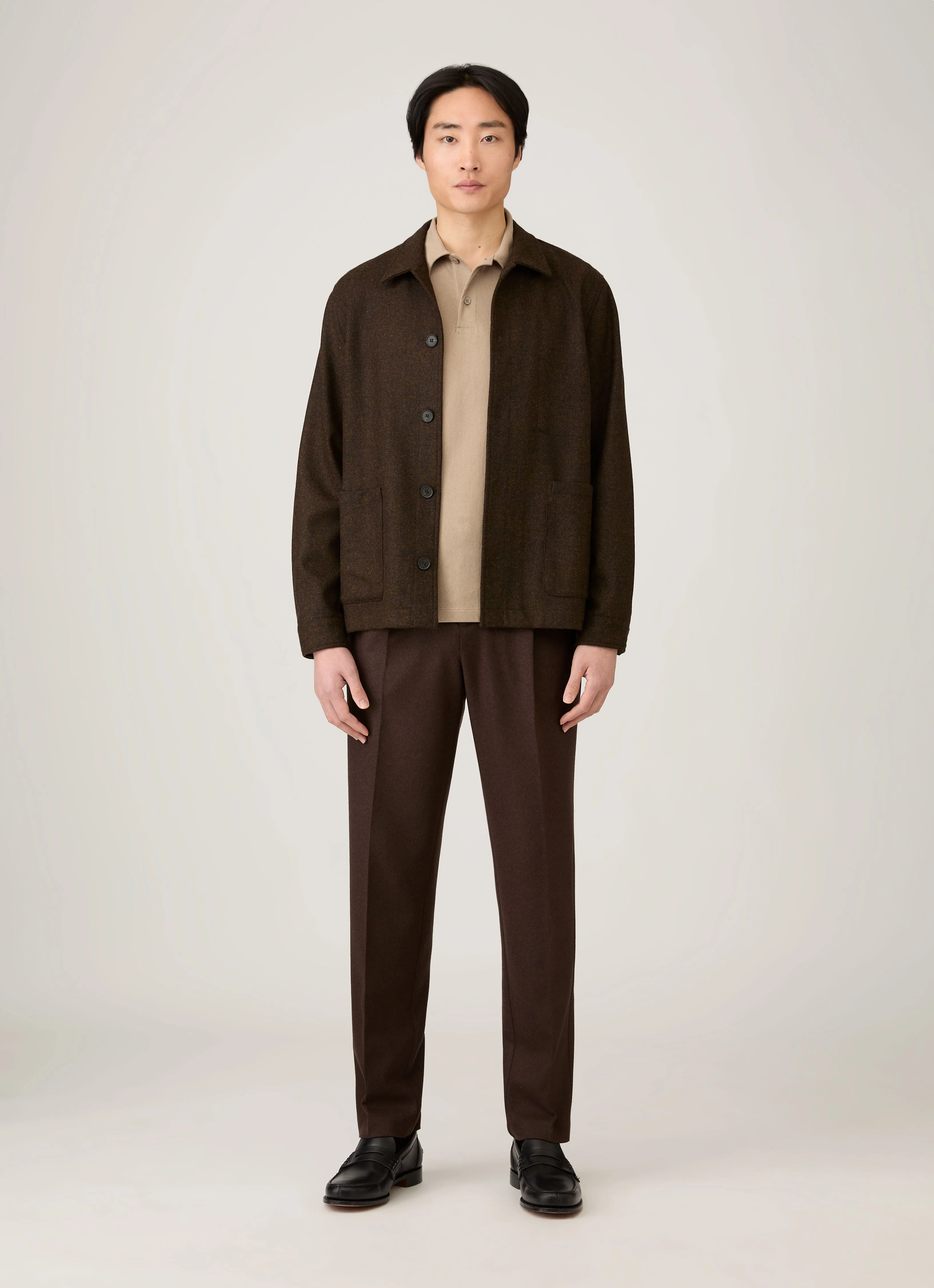 Men's Riviera Polo Shirt in Mink - Image 3