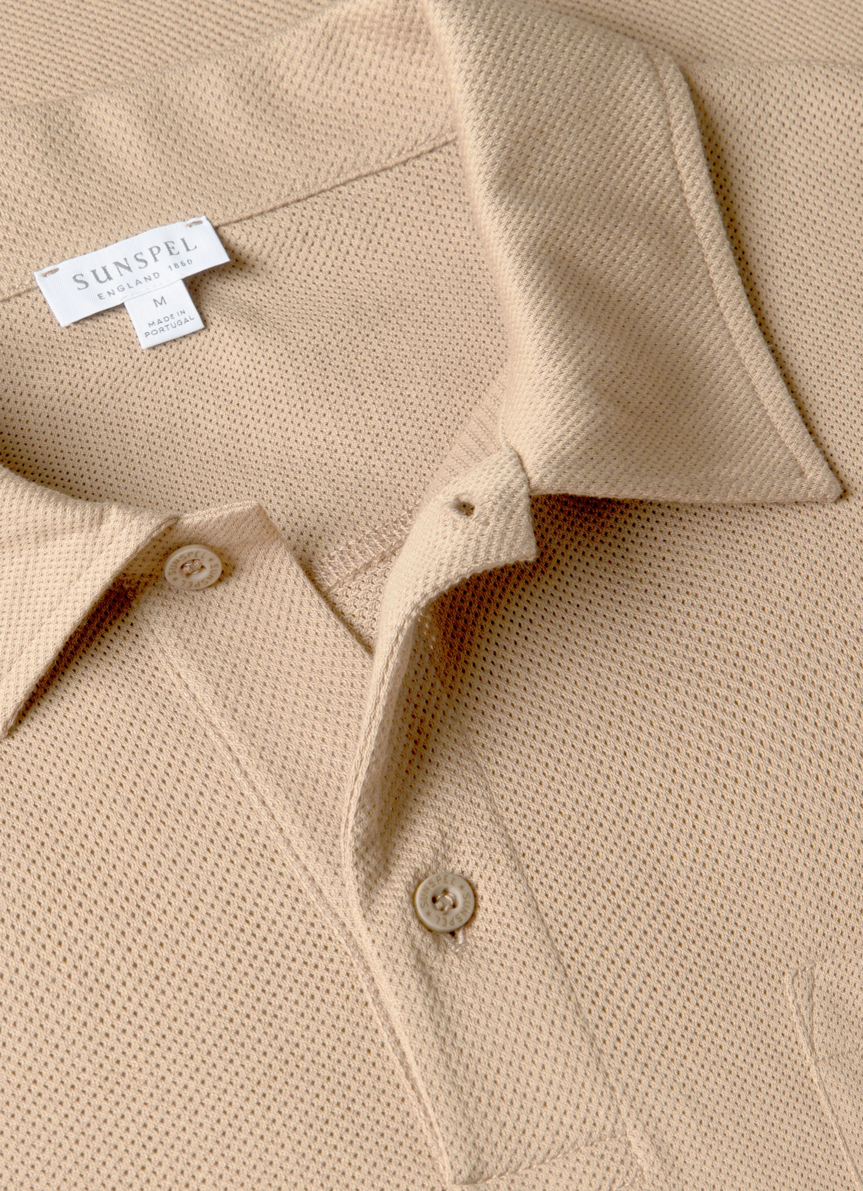 Men's Riviera Polo Shirt in Mink - Image 4