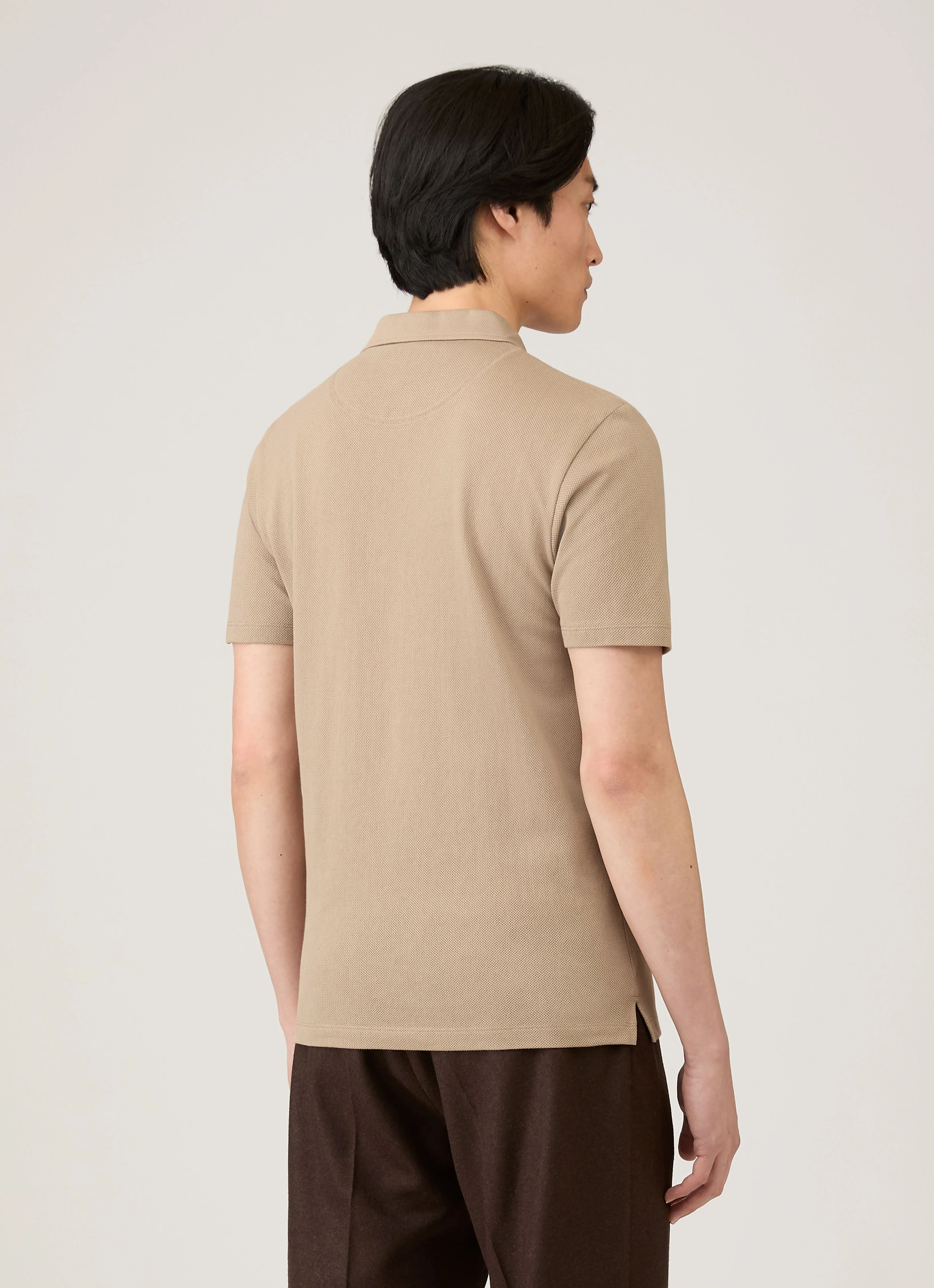 Men's Riviera Polo Shirt in Mink - Image 5