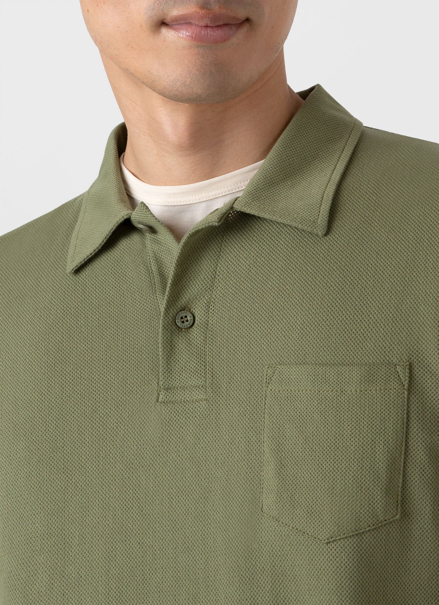Men's Riviera Polo Shirt in Moss Green - Image 6