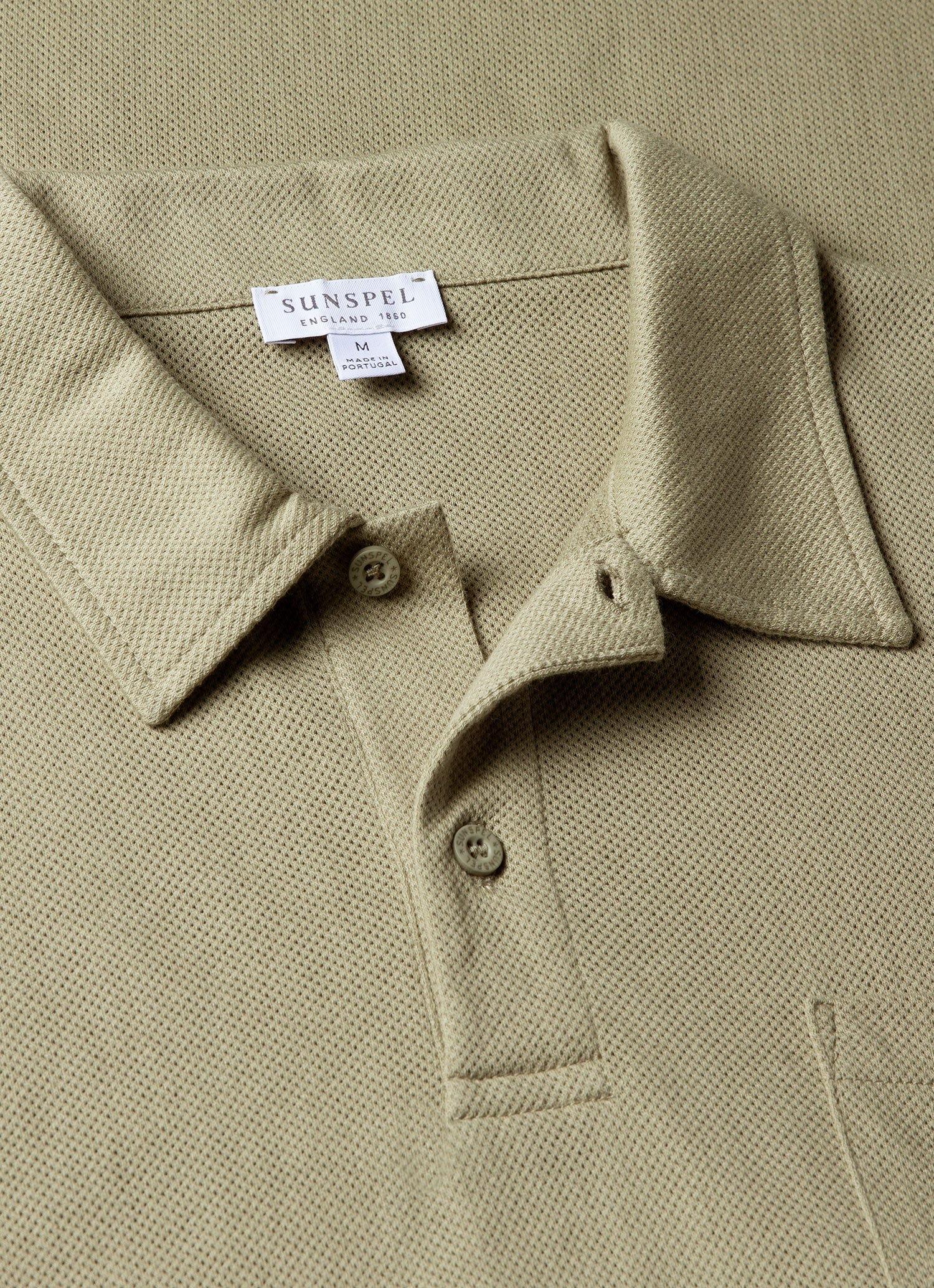 Men's Riviera Polo Shirt in Pale Khaki - Image 4