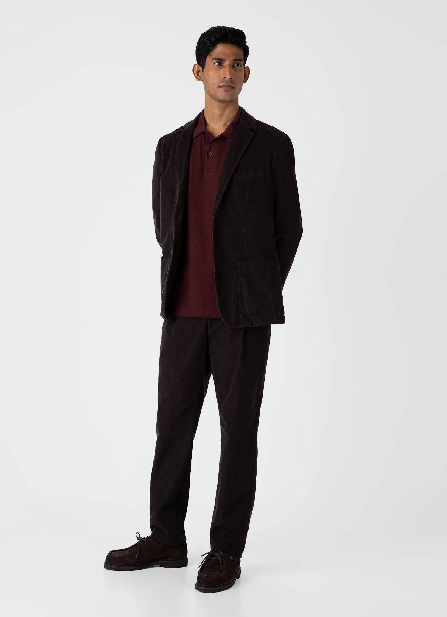 Men's Riviera Polo Shirt in Port - Image 3