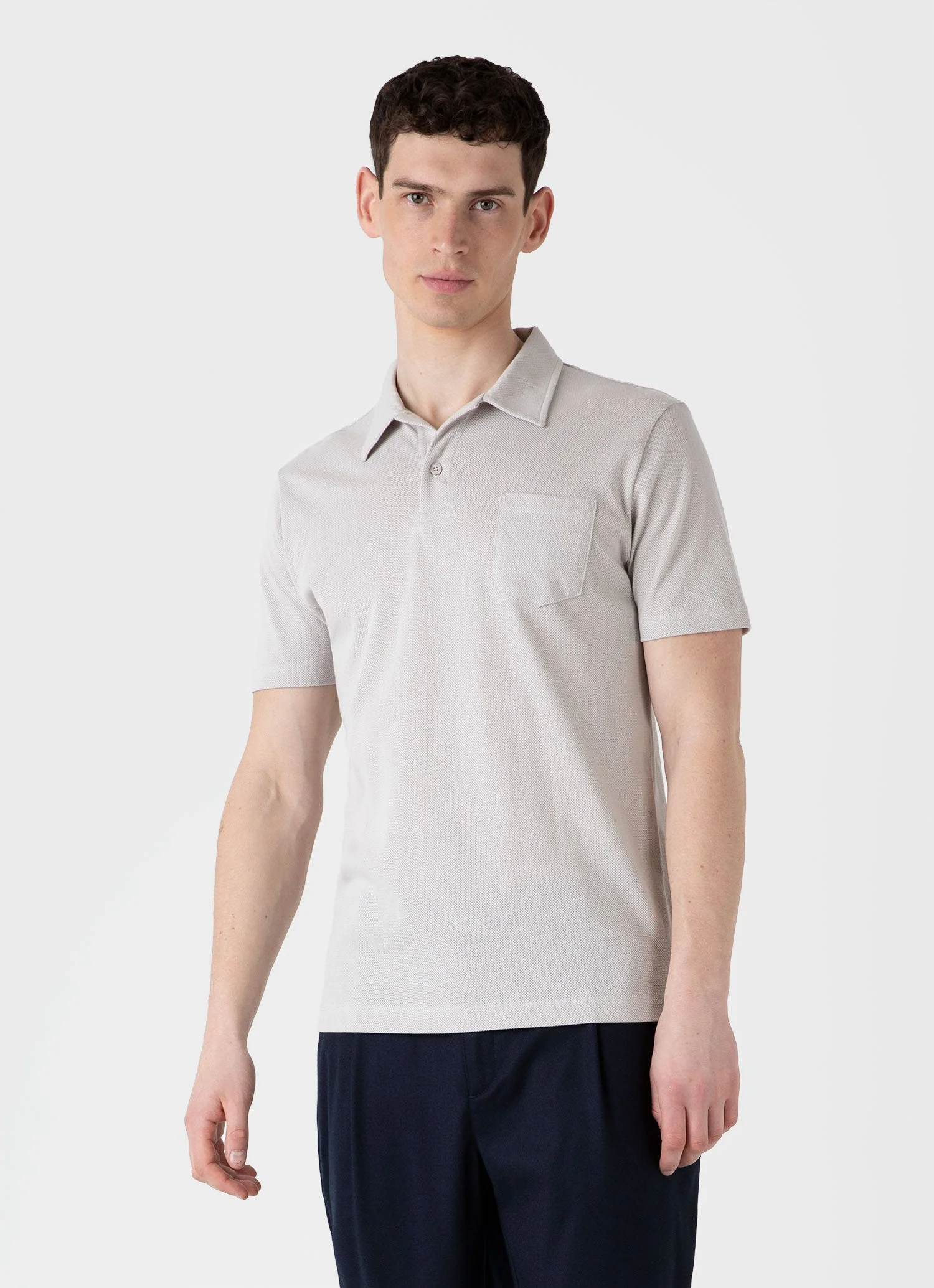 Men's Riviera Polo Shirt in Putty - Image 2