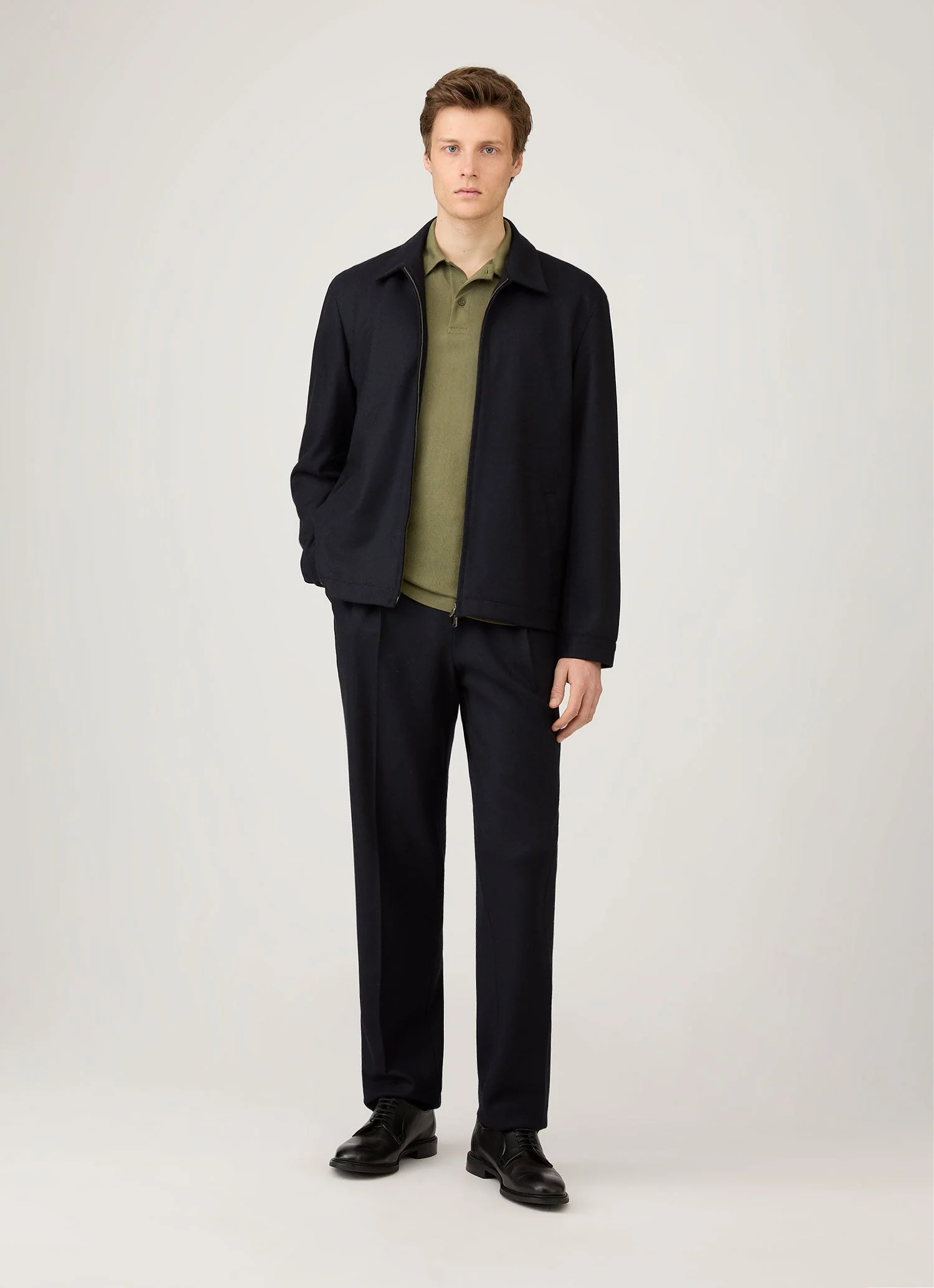 Men's Riviera Polo Shirt in Sea Moss - Image 3