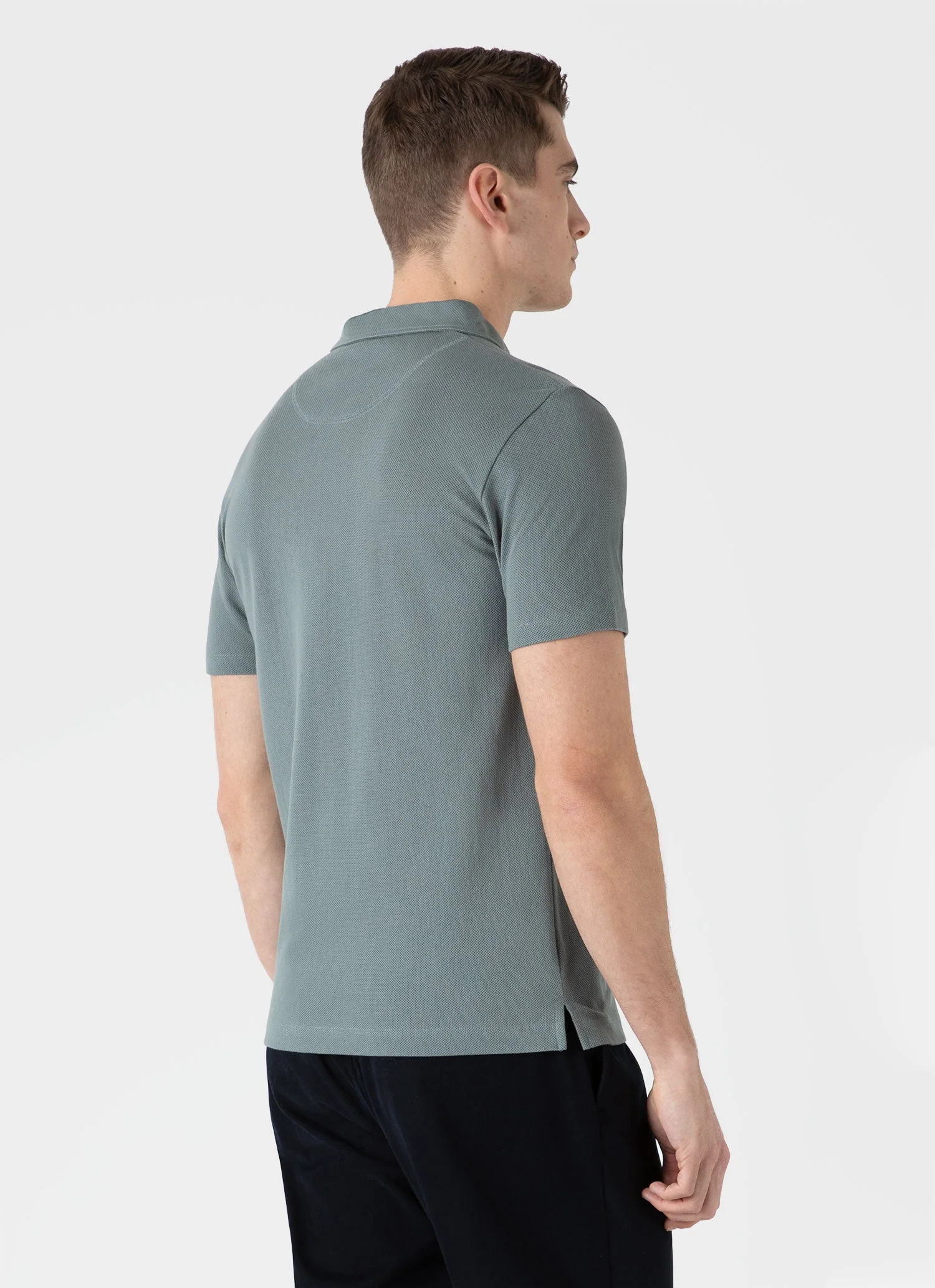 Men's Riviera Polo Shirt in Smoke Green - Image 5