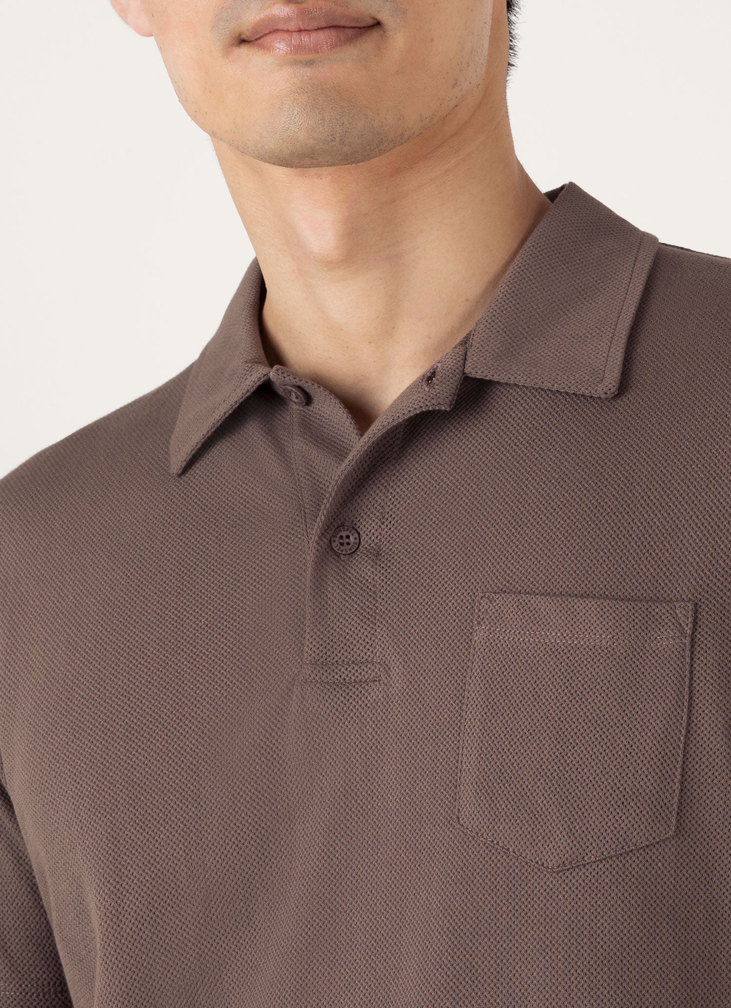 Men's Riviera Polo Shirt in Walnut - Image 6