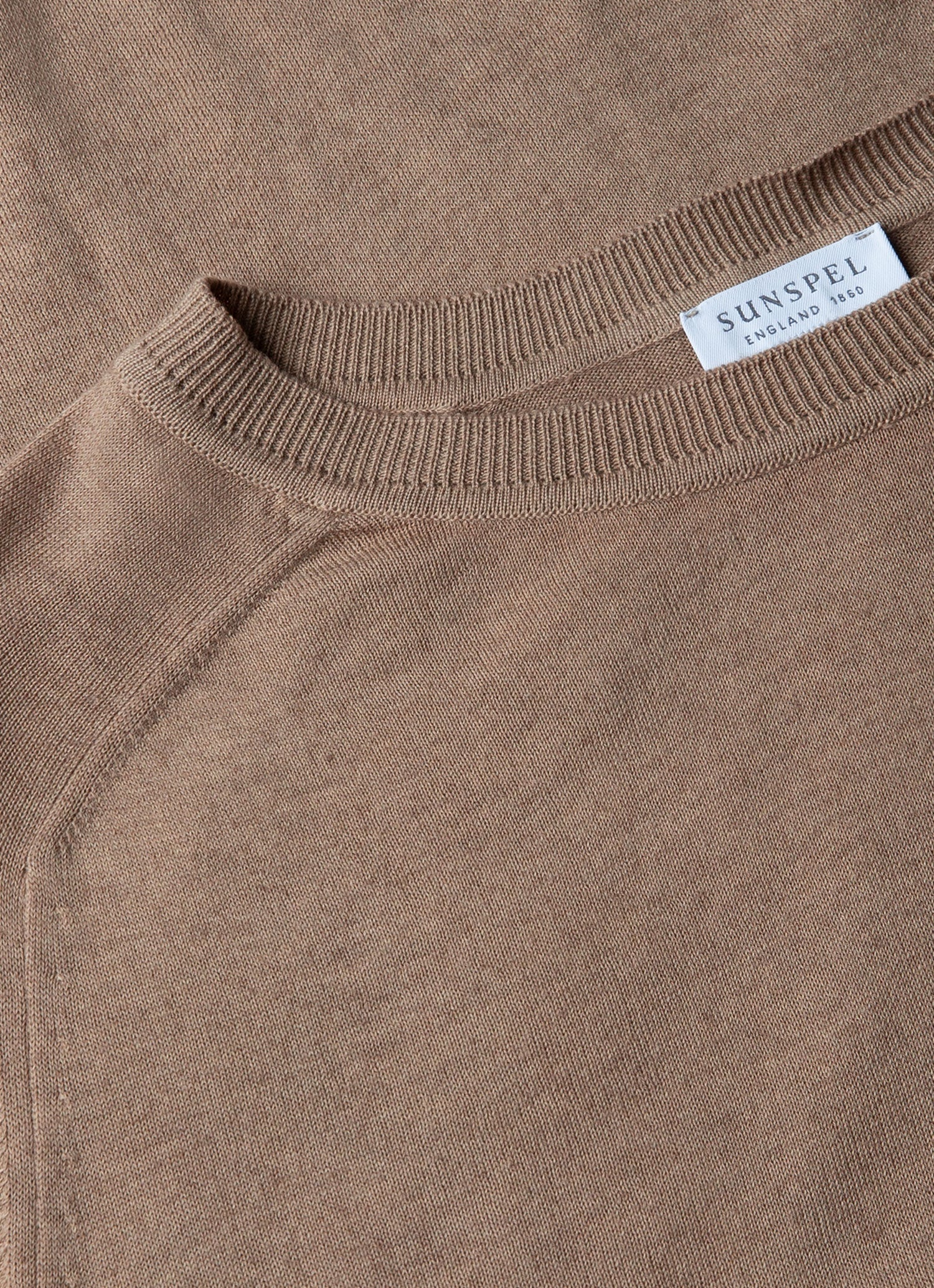 Men's Sea Island Cashmere Crew Neck Jumper in Oat - Image 4