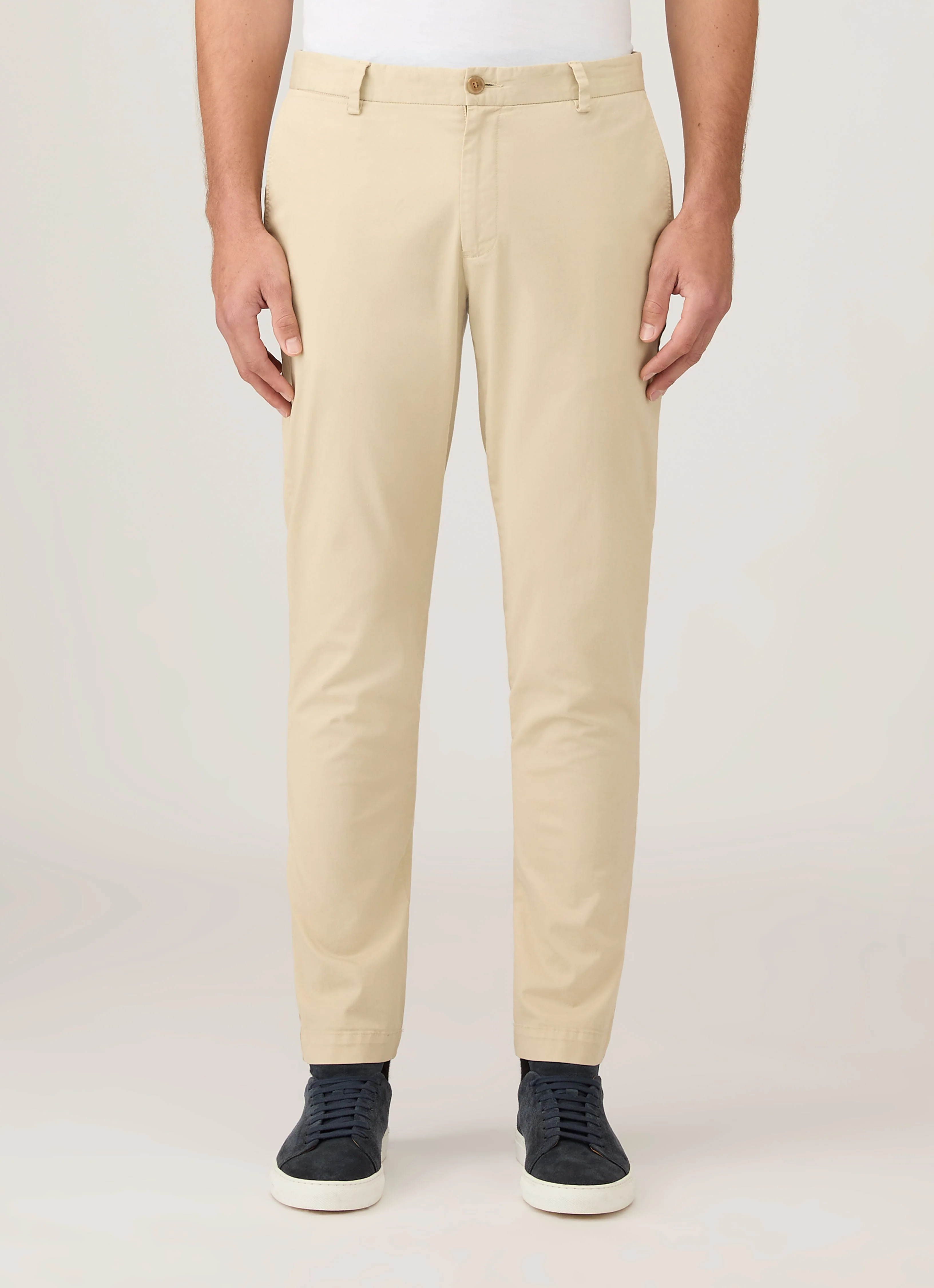Men's Slim Fit Chino in Light Stone - Image 2