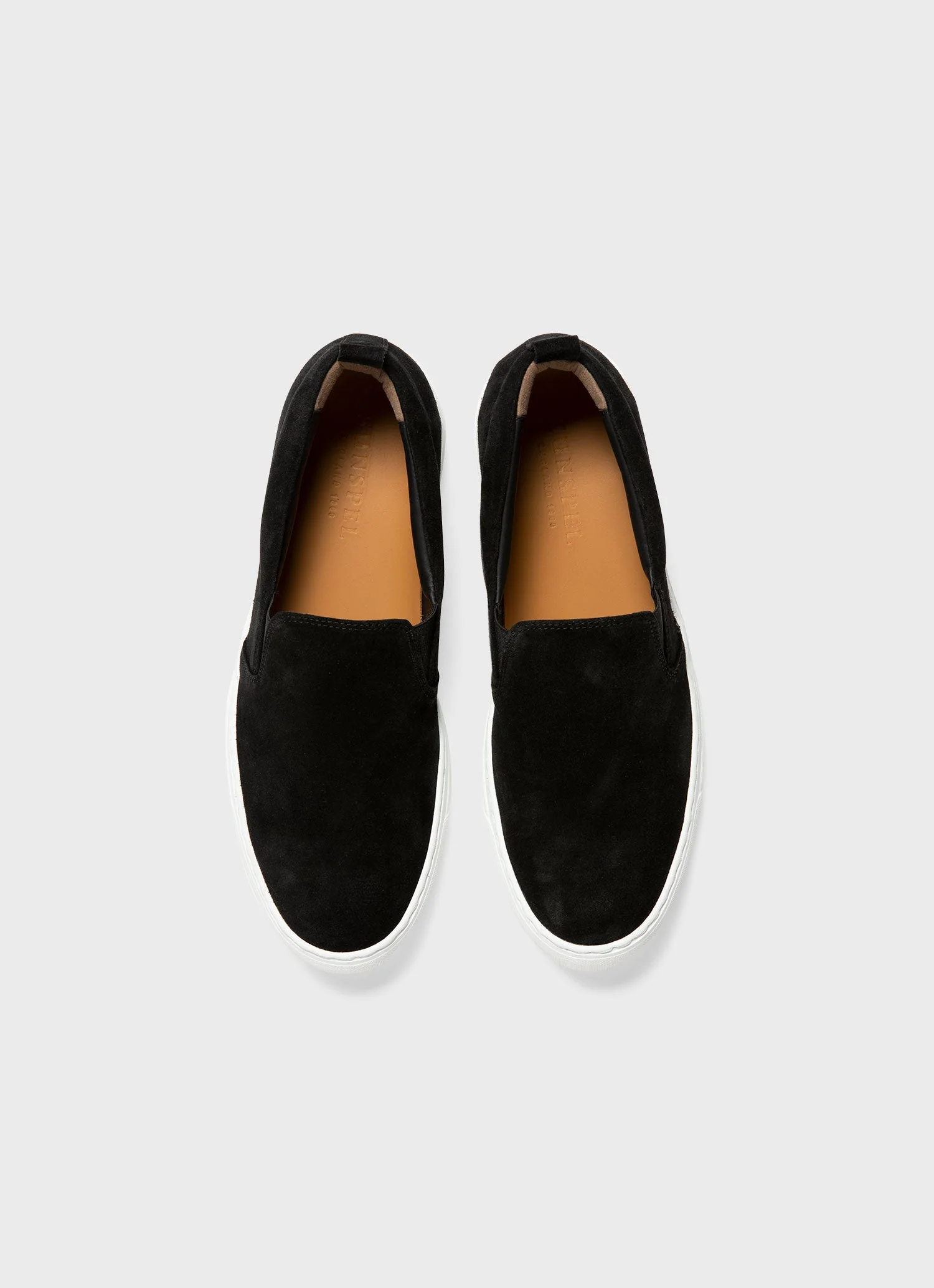 Men's Slip on Trainer in Black - Image 4