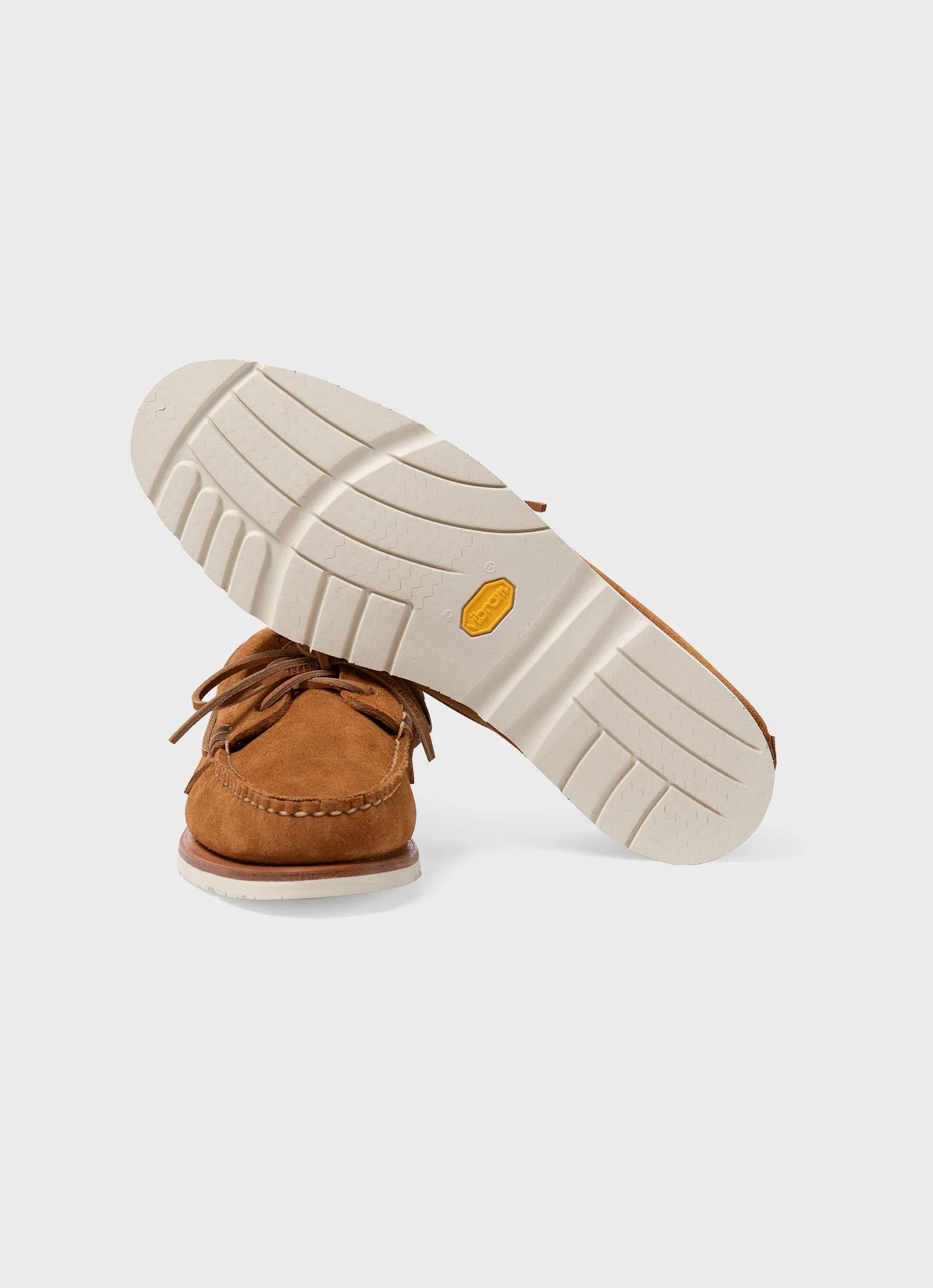 Men's Sunspel and Sperry Suede Boat Shoe in Sand - Image 3