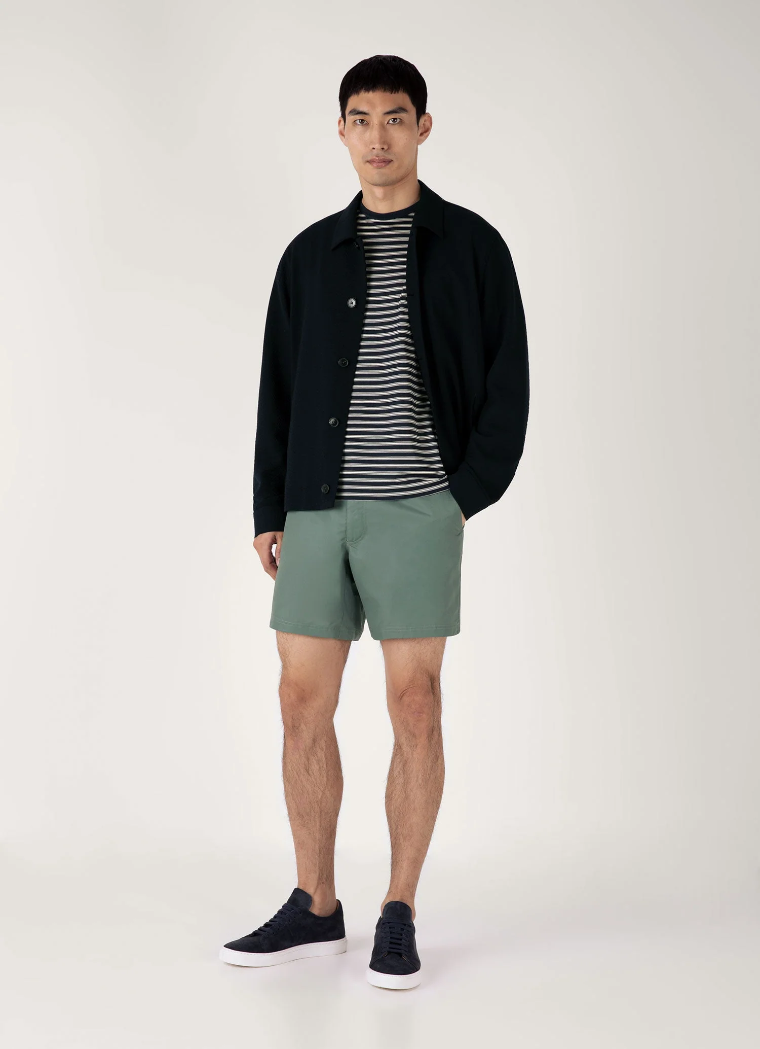 Men's Tailored Swim Shorts in Dusk Green - Image 2