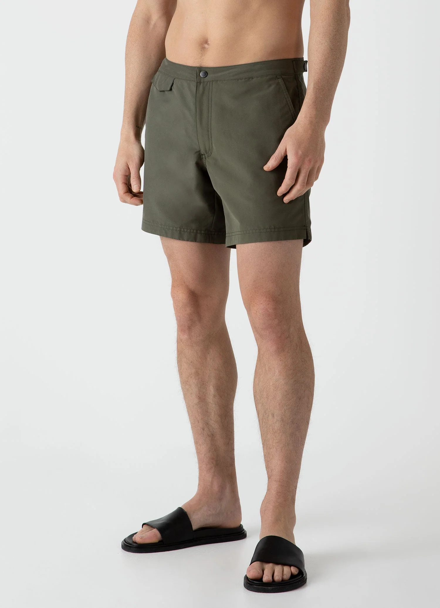 Men's Tailored Swim Shorts in Hunter Green - Image 3