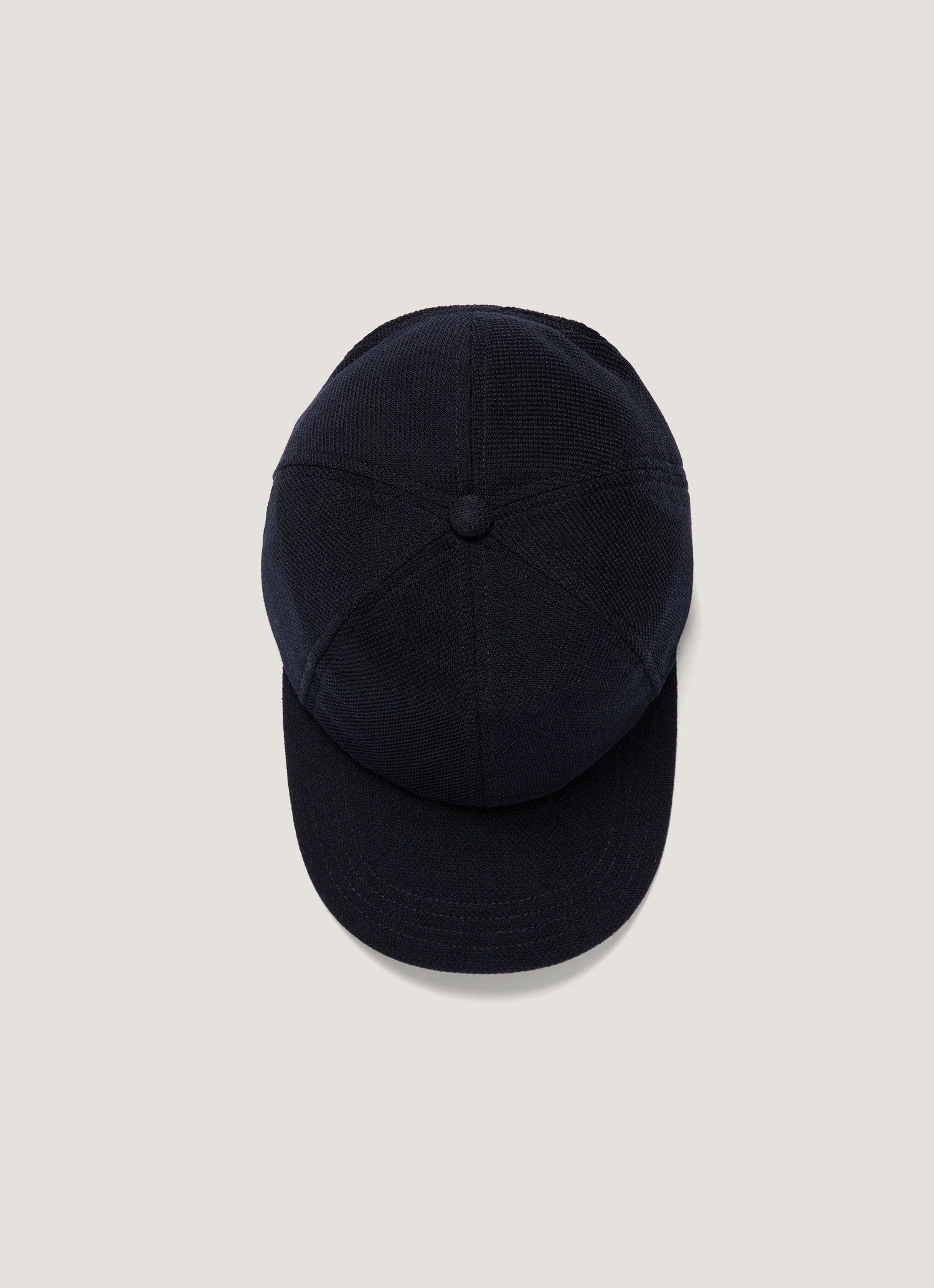 Men's Textured Wool Cap in Navy - Image 2