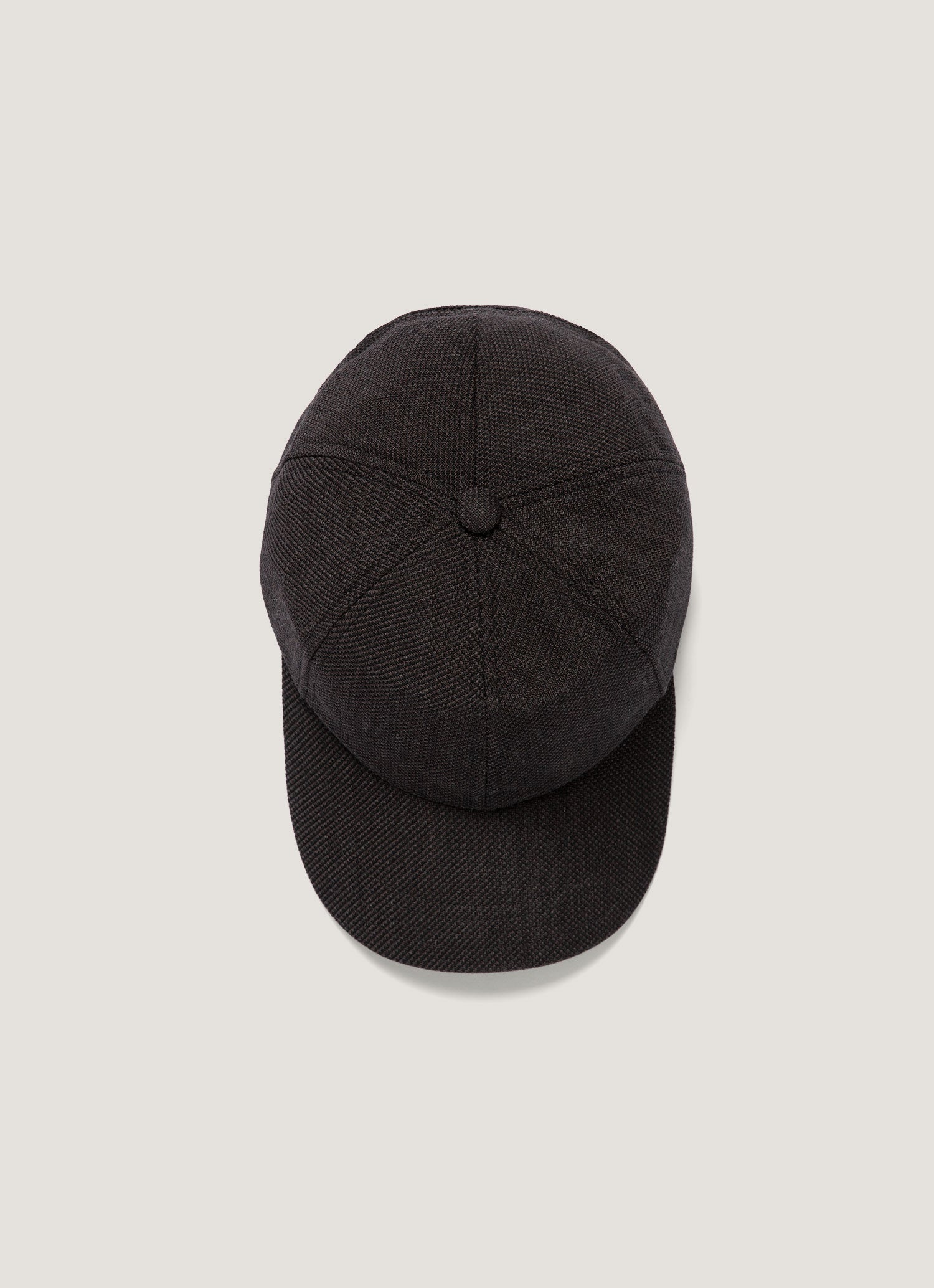 Men's Textured Wool Cap in Truffle - Image 2
