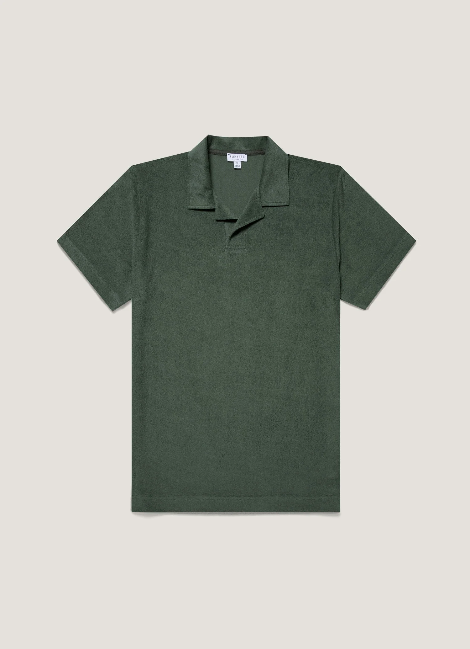 Men's Towelling Polo Shirt in Dusk Green