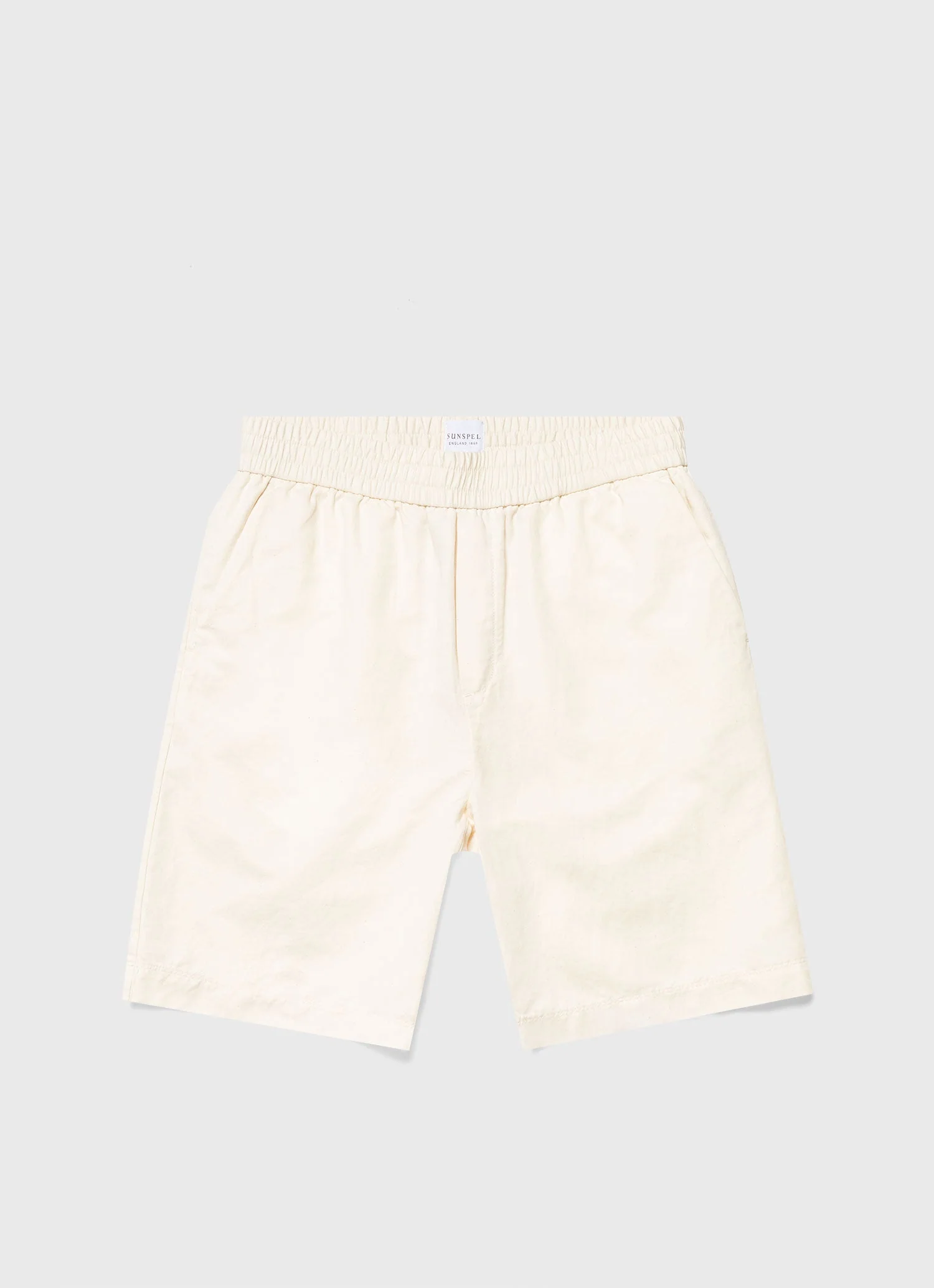 Men's Cotton Linen Drawstring Shorts in Undyed