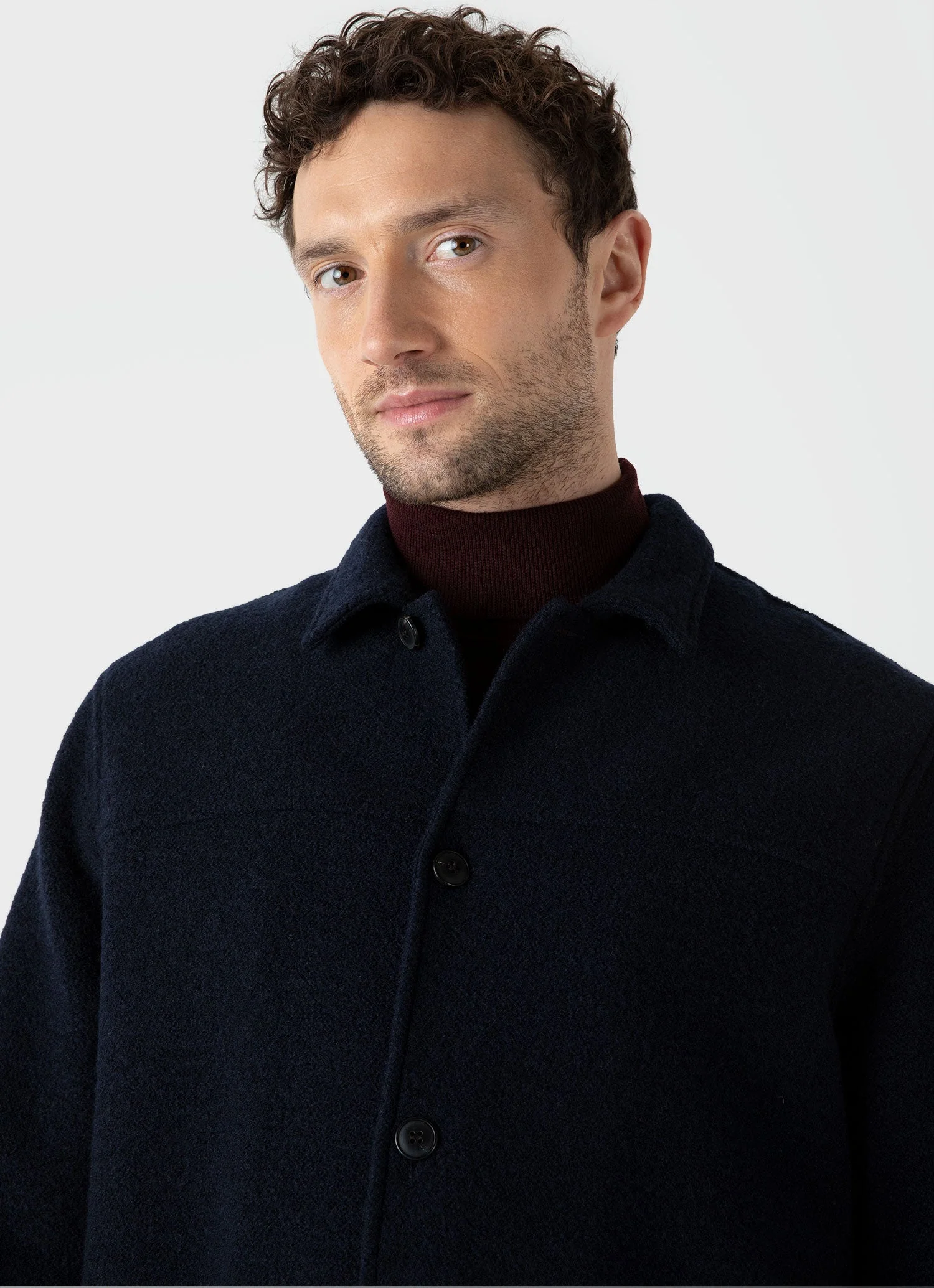Men's Wool Donkey Jacket in Navy - Image 5
