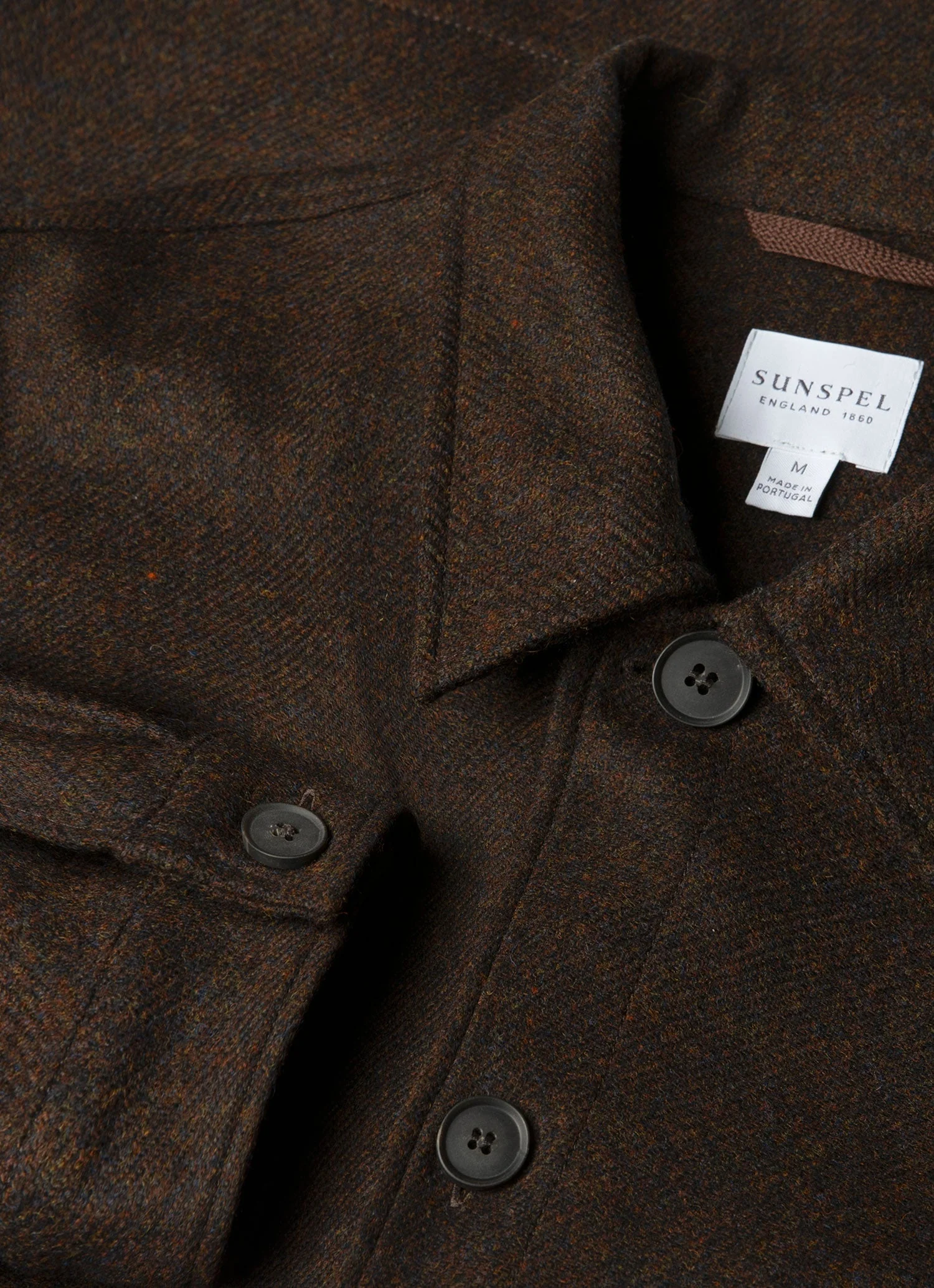 Men's Wool Twin Pocket Jacket in Truffle - Image 4