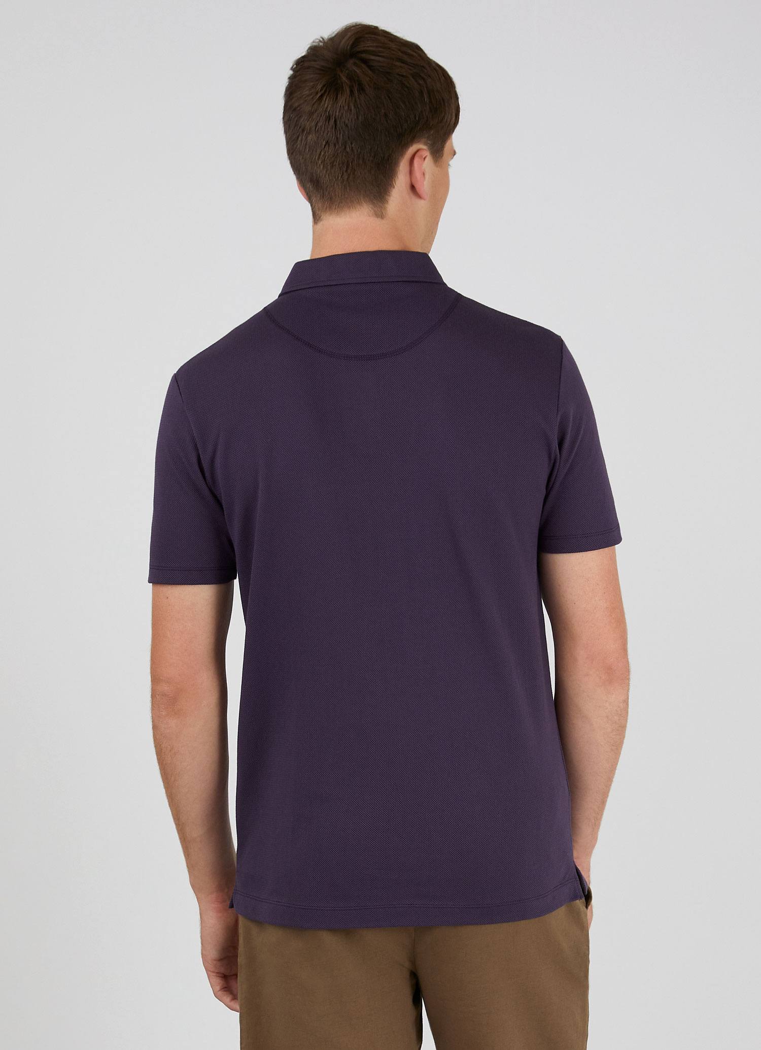 Men's Riviera Polo Shirt in Dark Plum - Image 4