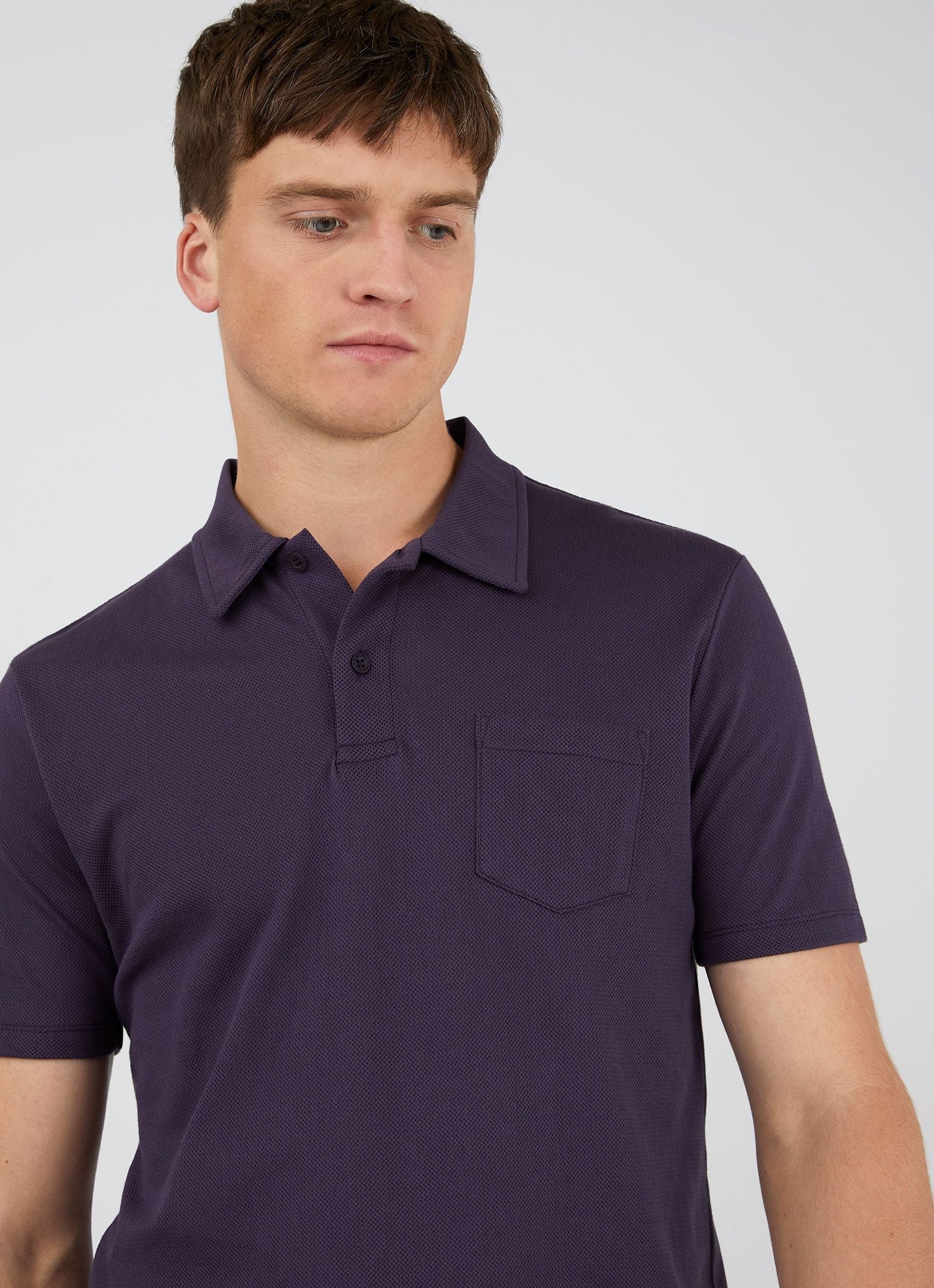 Men's Riviera Polo Shirt in Dark Plum - Image 5