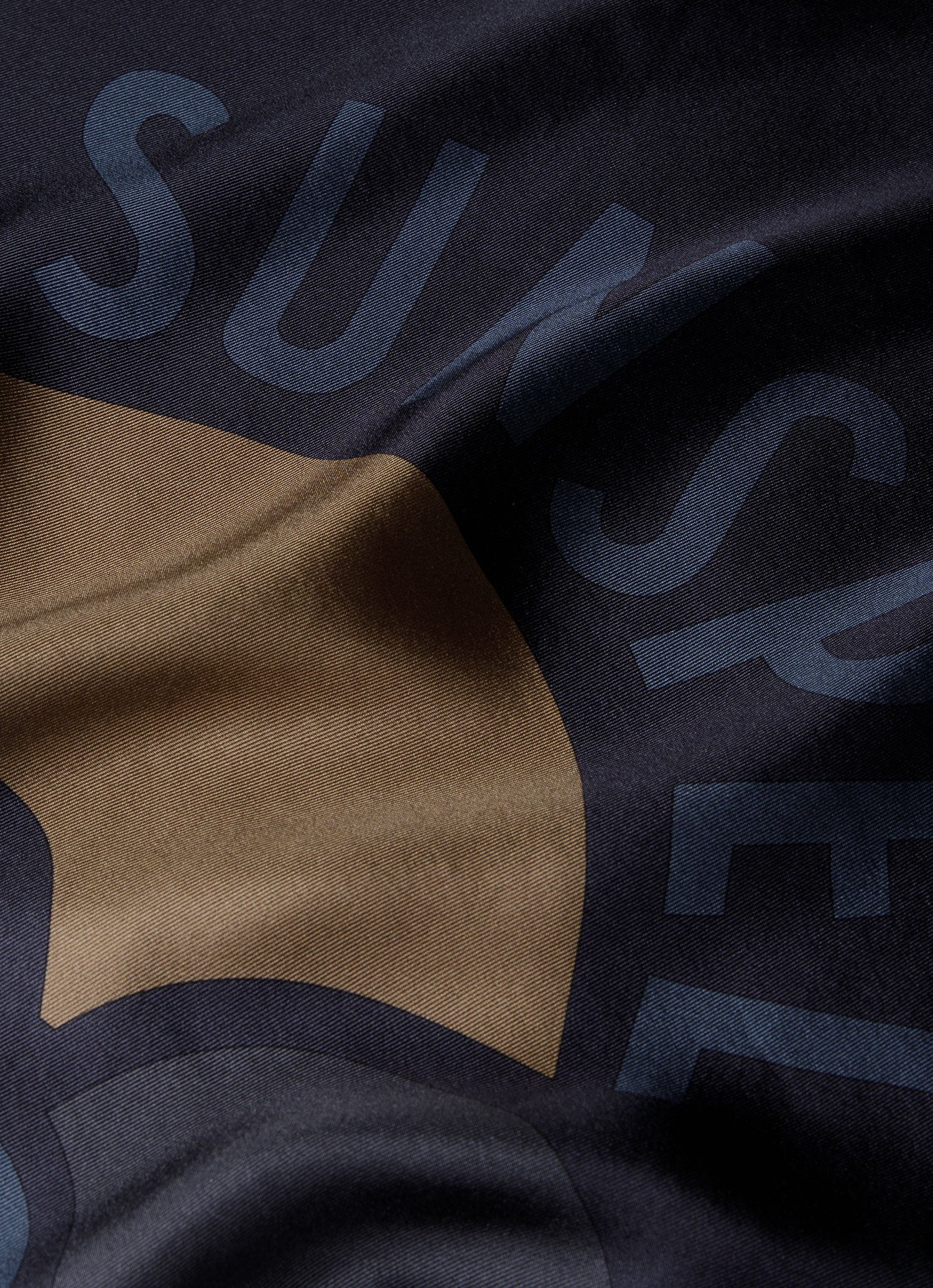 Silk Pocket Square in Navy/Slate Blue - Image 2