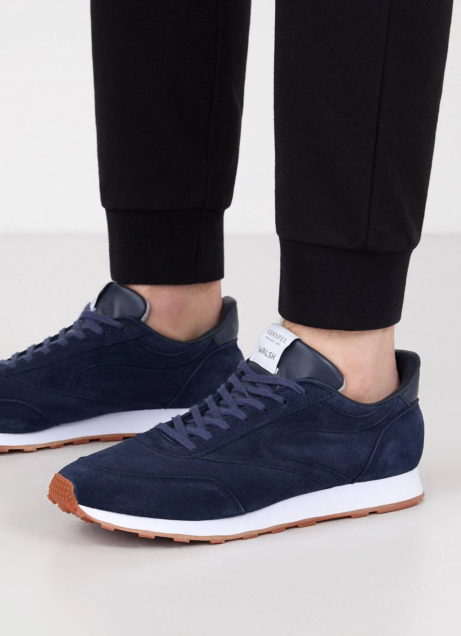 Men's Sunspel and Walsh Trainer in Navy - Image 3