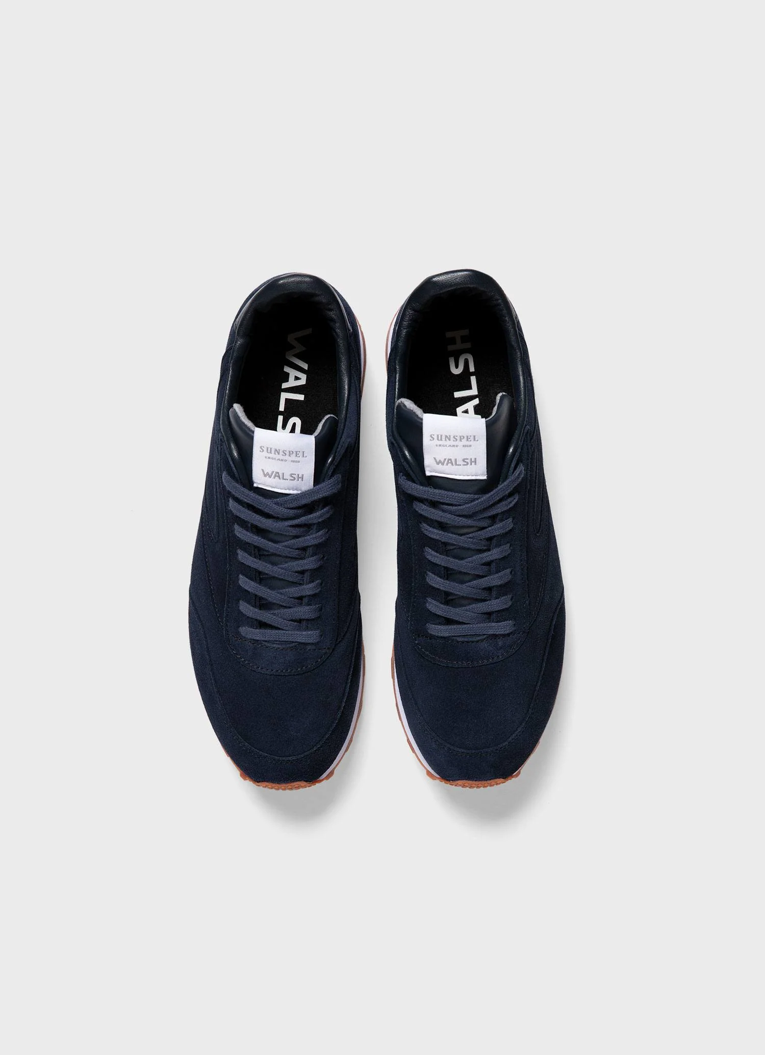 Men's Sunspel and Walsh Trainer in Navy - Image 4