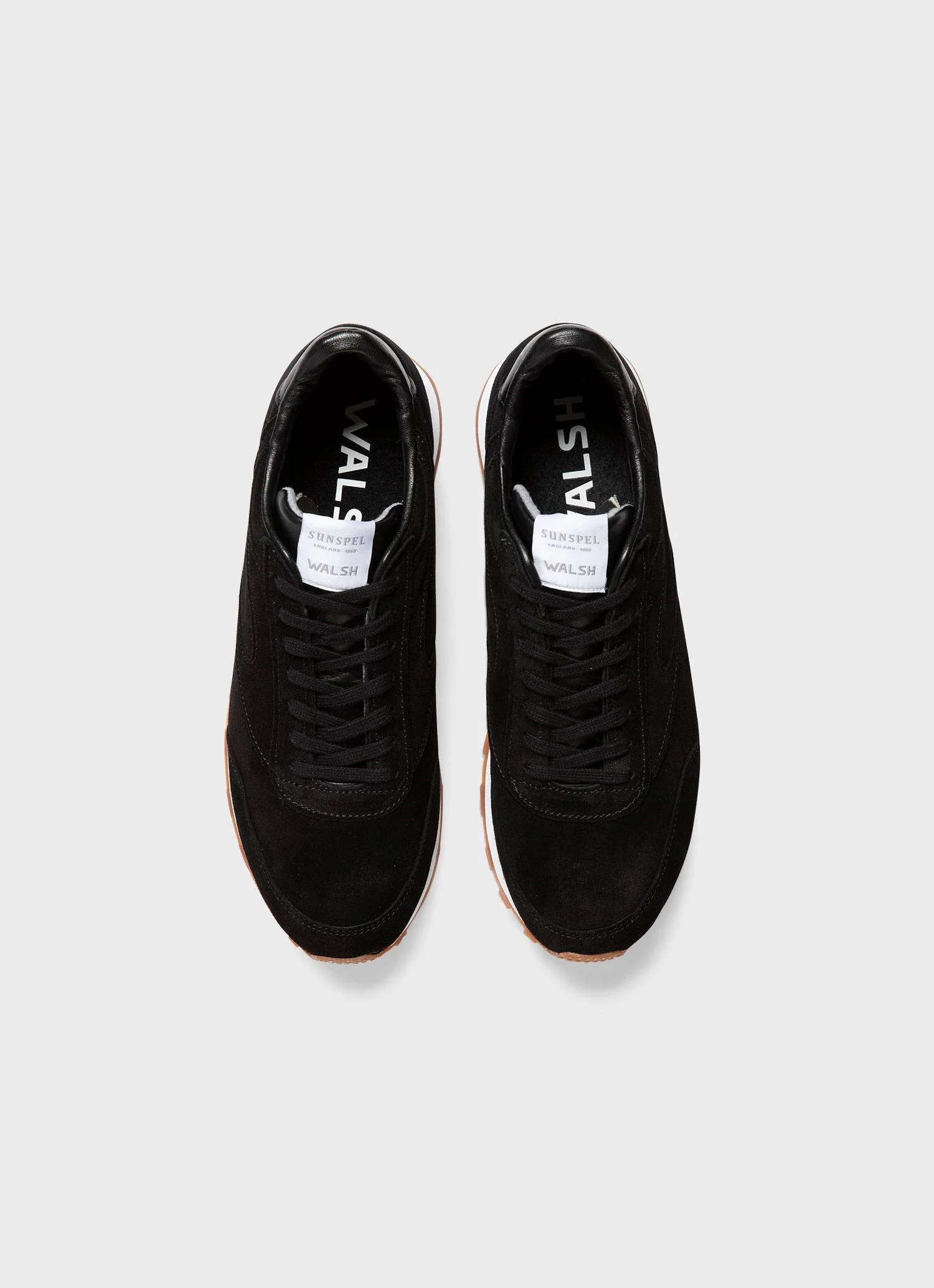 Men's Sunspel and Walsh Trainer in Black - Image 4
