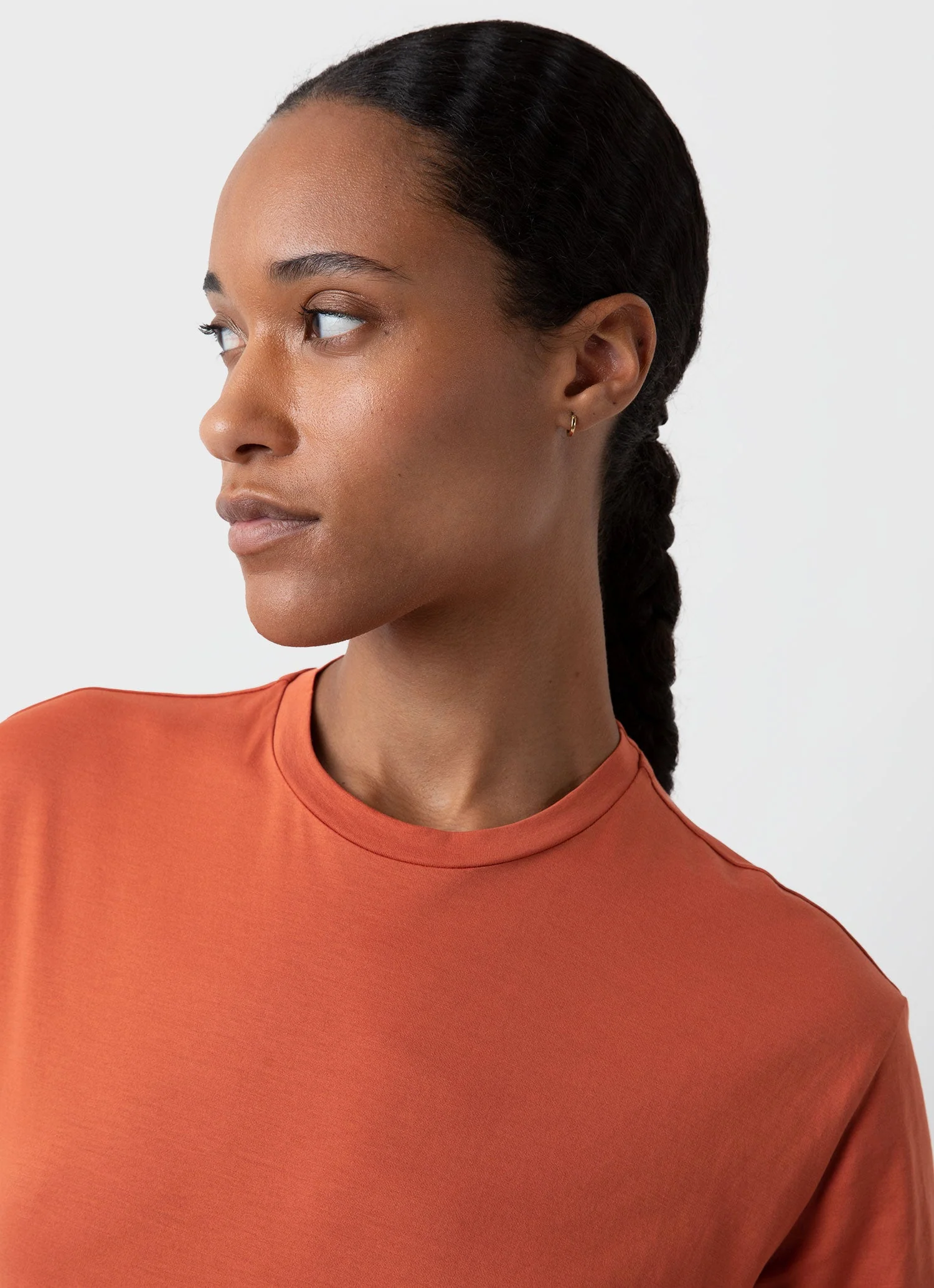 Women's Boy-Fit T-shirt in Burnt Sienna - Image 2