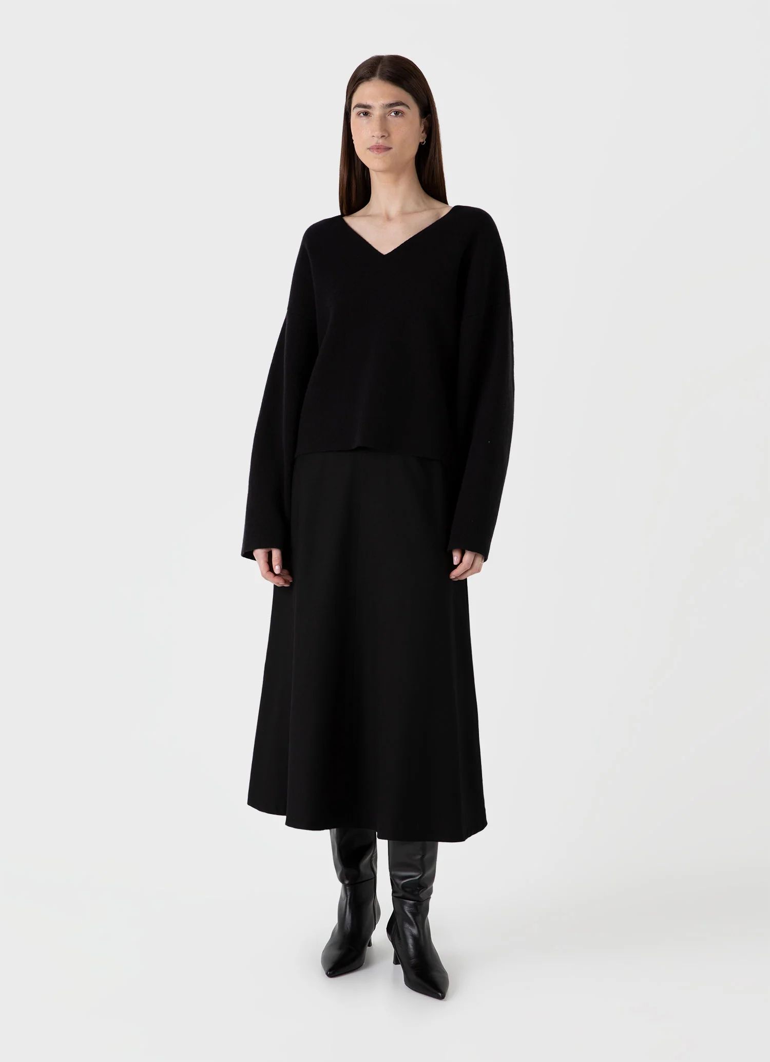 Women's Double Faced Jumper in Black - Image 2