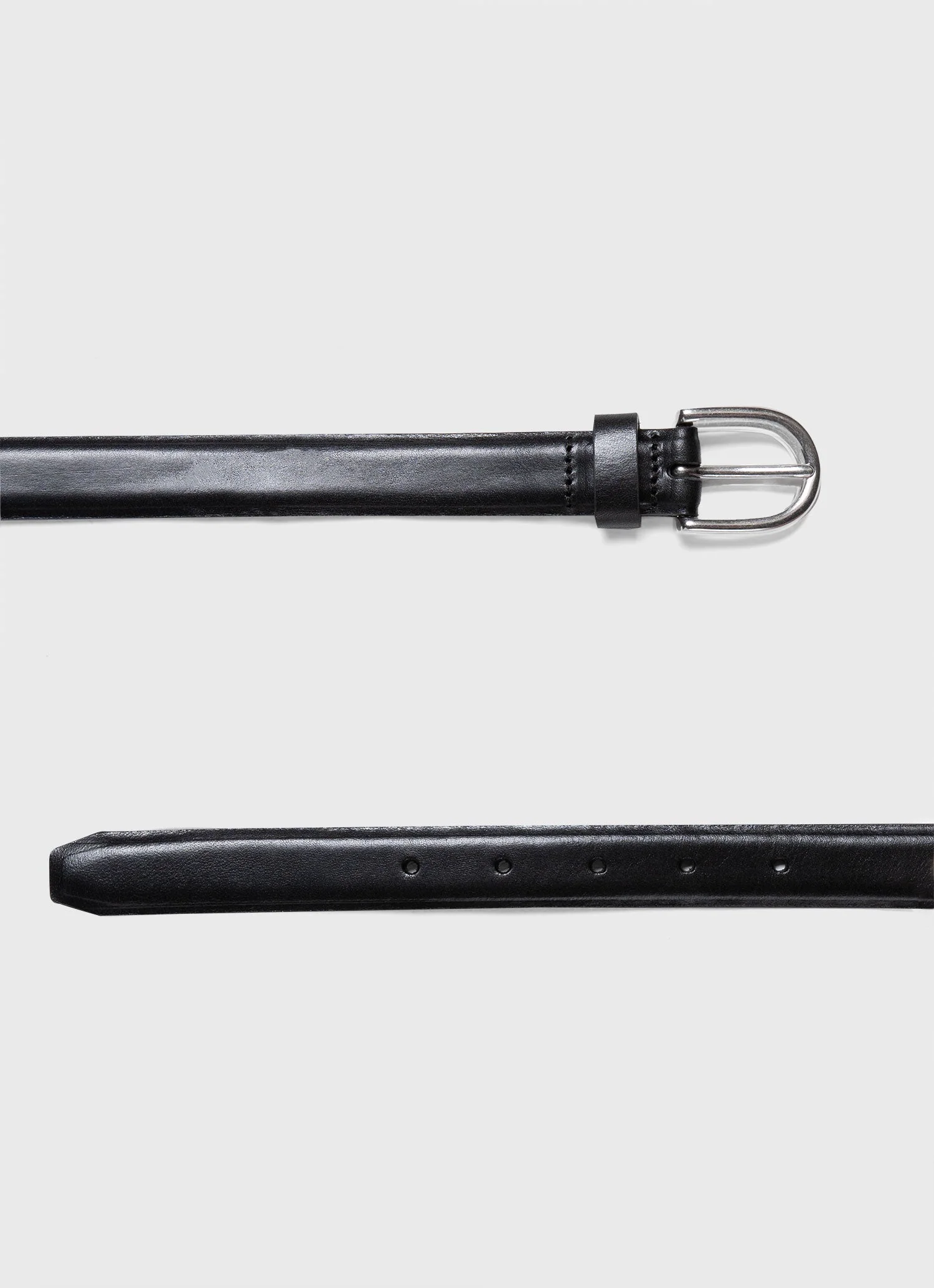 Women's Leather Belt in Black - Image 2