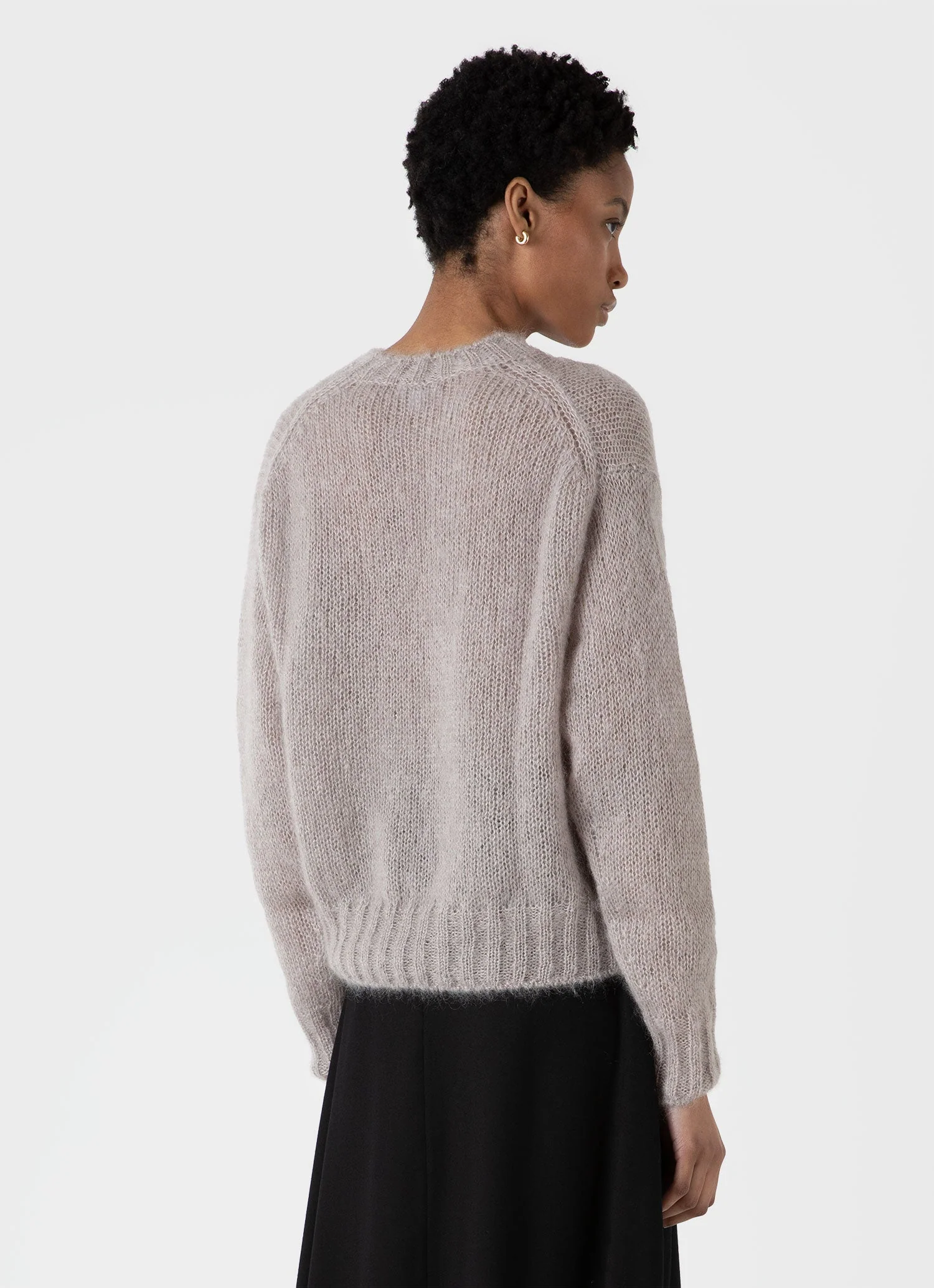 Women's Mohair Silk Jumper in Sandstone - Image 3