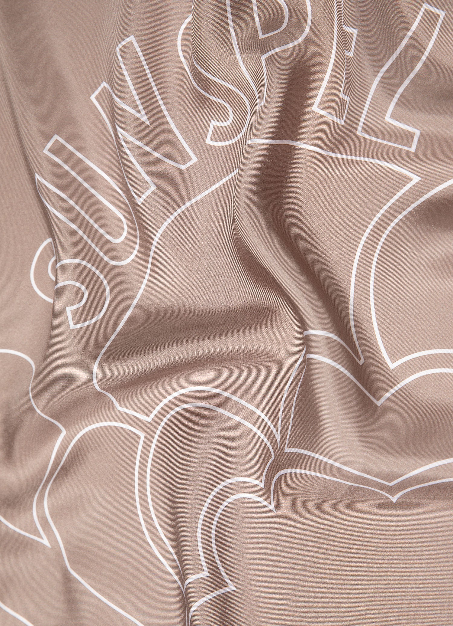 Women's Silk Scarf in Sandstone Linear Archive Print - Image 3