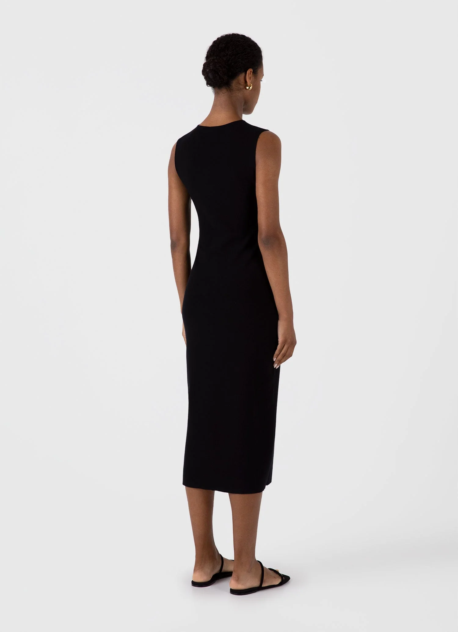 Women's Viscose Dress in Black - Image 3