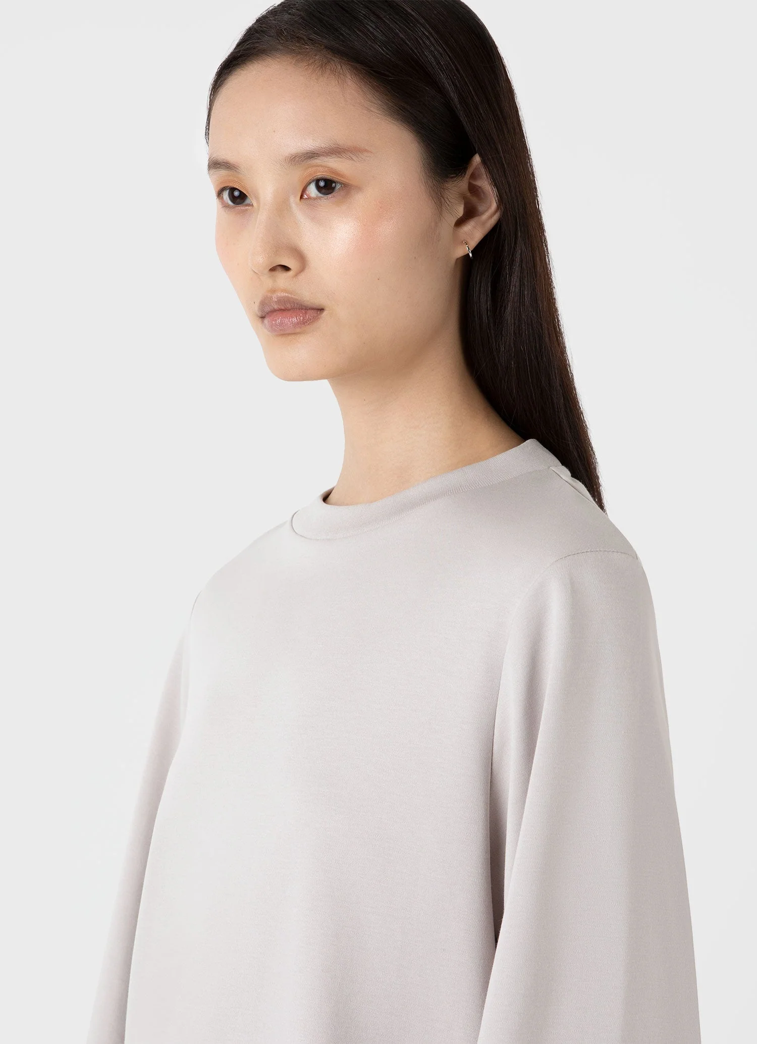 Women's Wide Sleeve T-shirt in Putty - Image 4